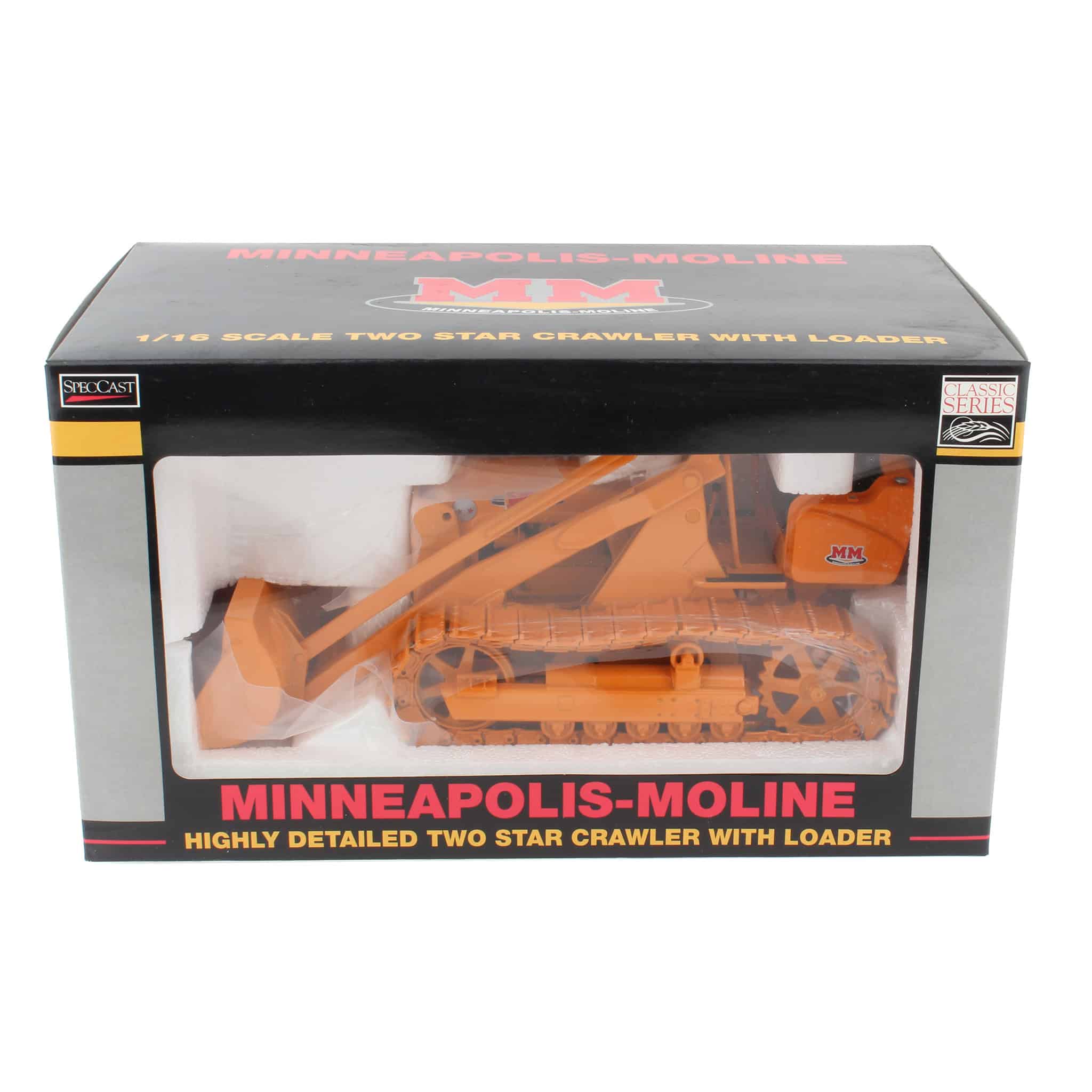 1/16 Minneapolis Moline 2 Star Crawler with Front Loader Bucket by SpecCast