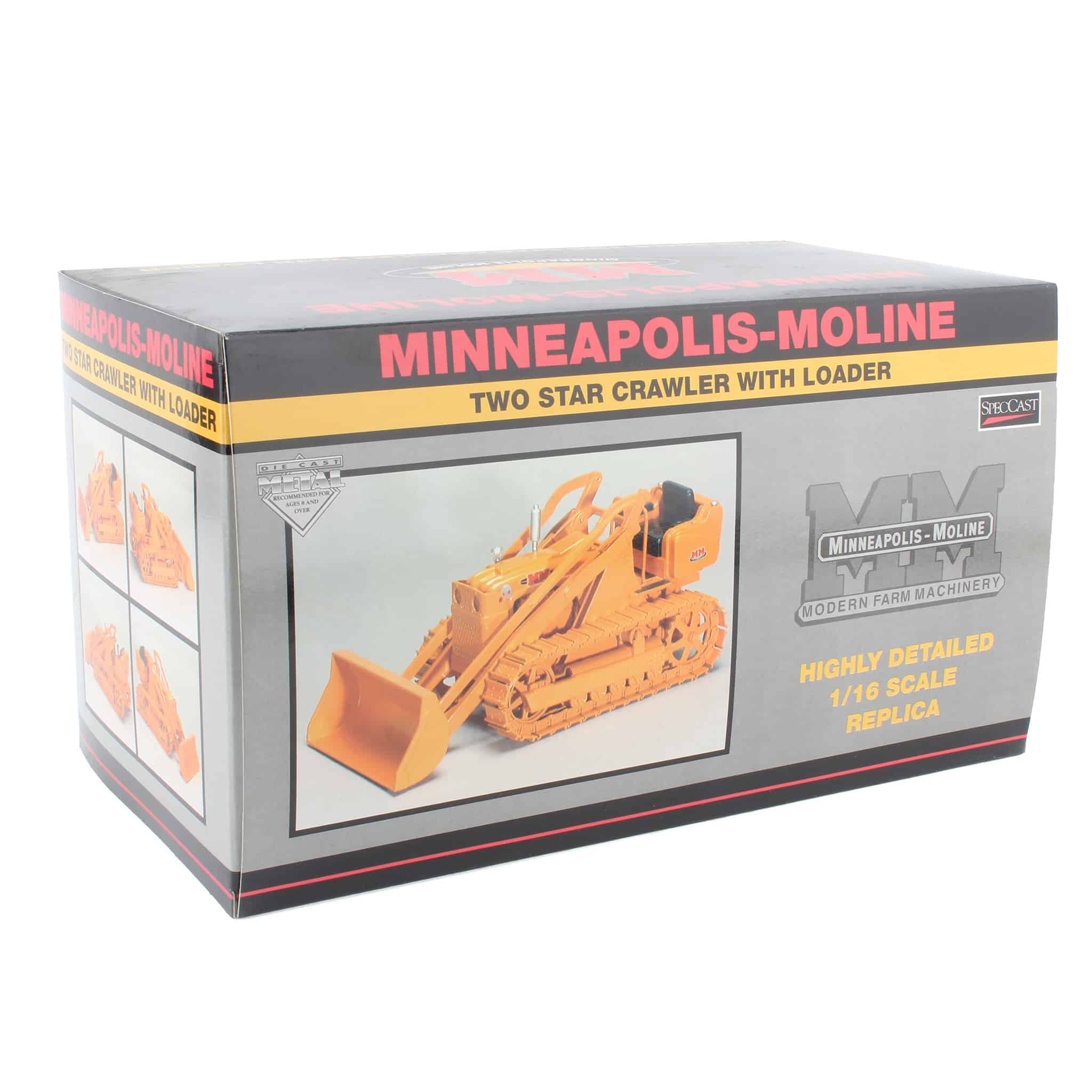 1/16 Minneapolis Moline 2 Star Crawler with Front Loader Bucket by SpecCast - Image 3