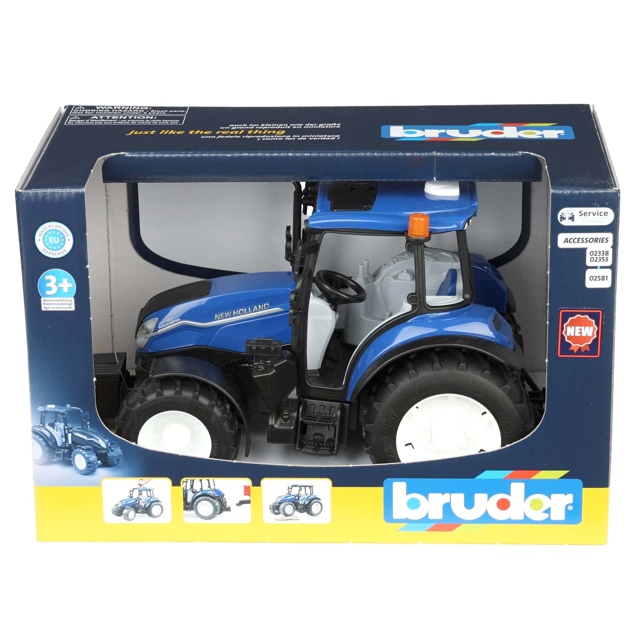 1/16 New Holland Powerstar T5.120 Tractor by Bruder - Image 8