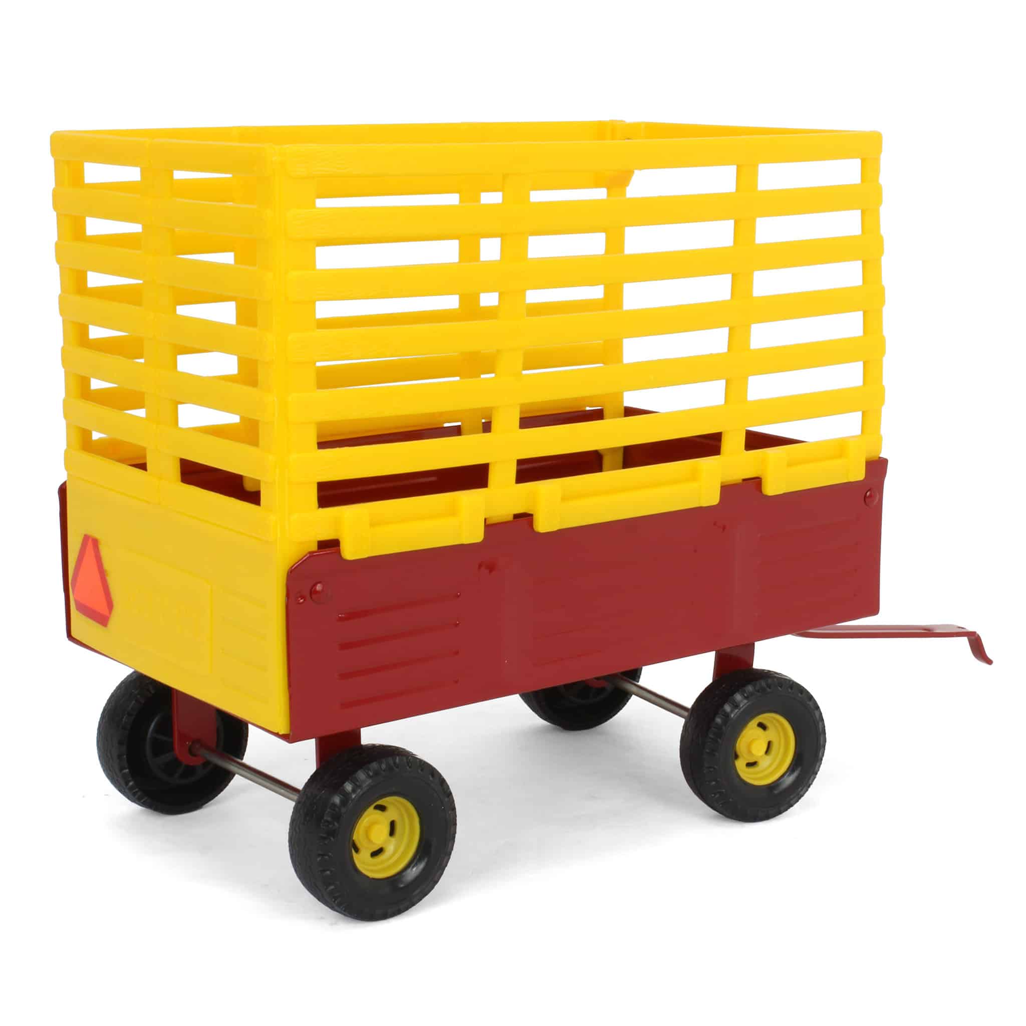 1/16 New Holland Red & Yellow Bale Throw Wagon by ERTL - Image 3
