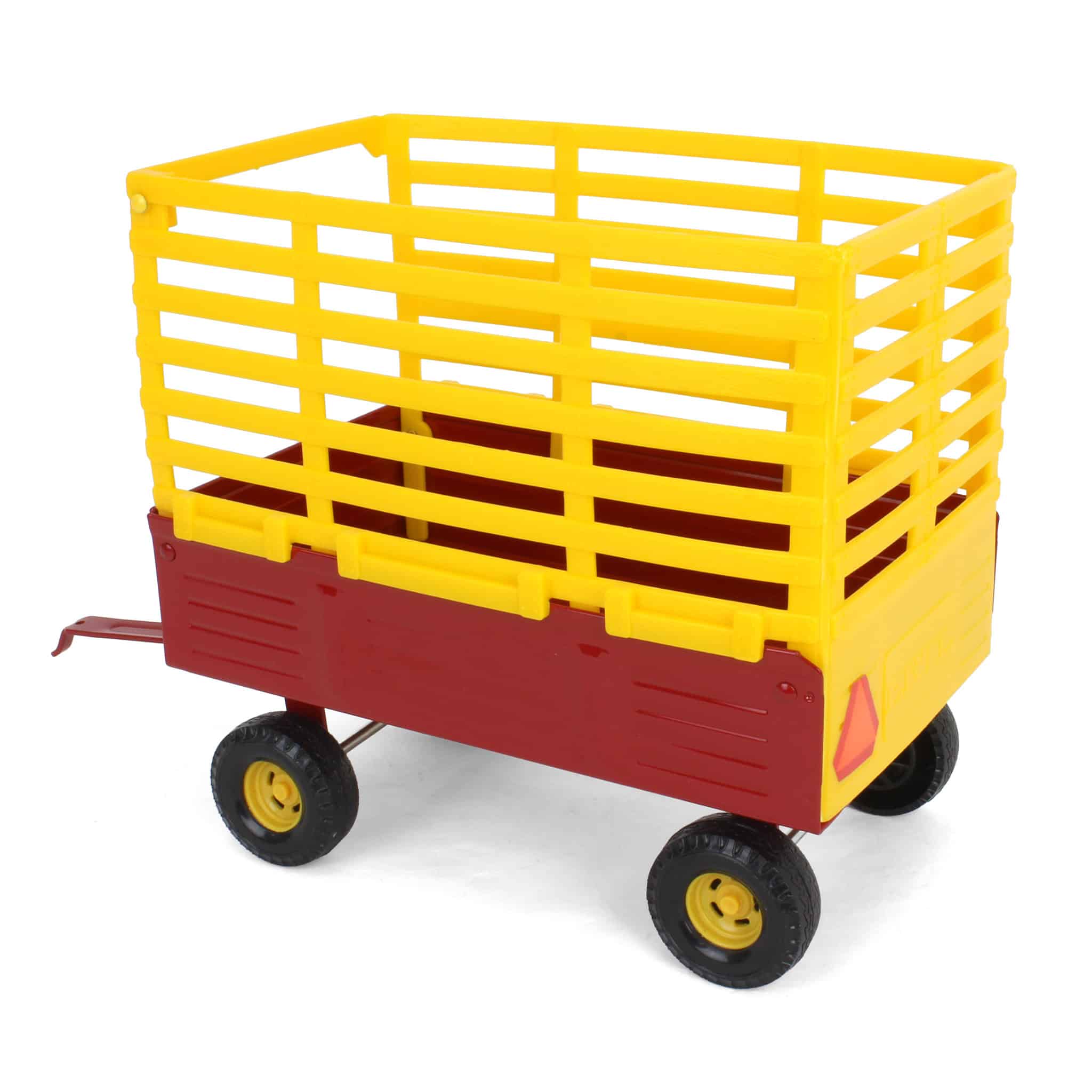 1/16 New Holland Red & Yellow Bale Throw Wagon by ERTL - Image 4