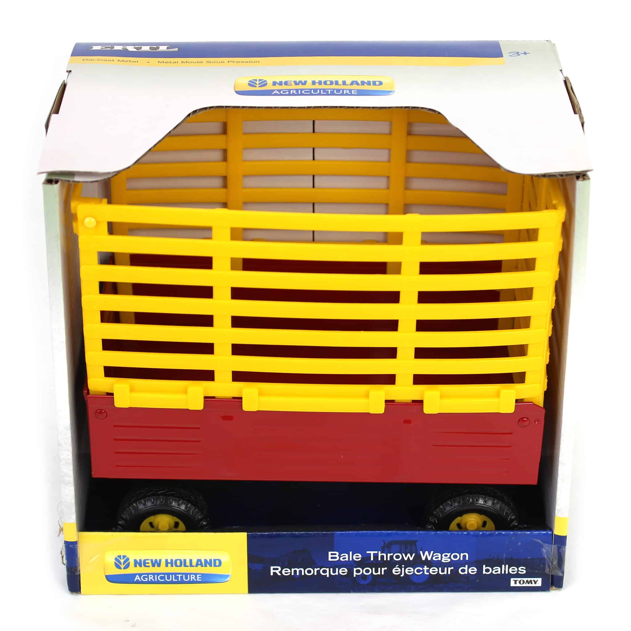 1/16 New Holland Red & Yellow Bale Throw Wagon by ERTL - Image 5