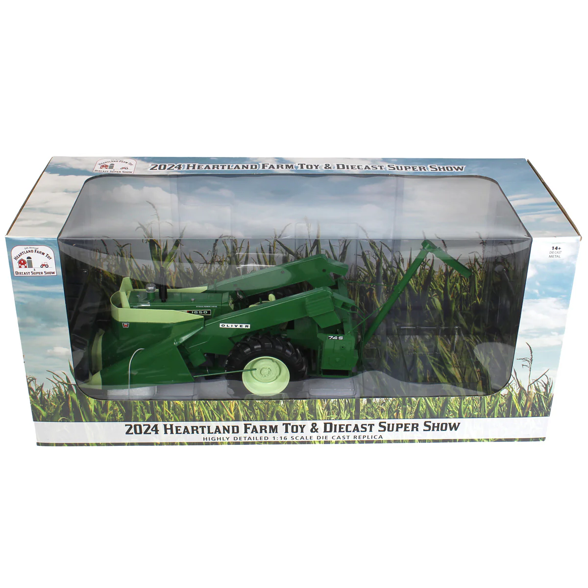 1/16 Oliver 1650 Tractor with 2 Row Picker & Sheller by SpecCast, 2024 Heartland Toy Show - Image 6