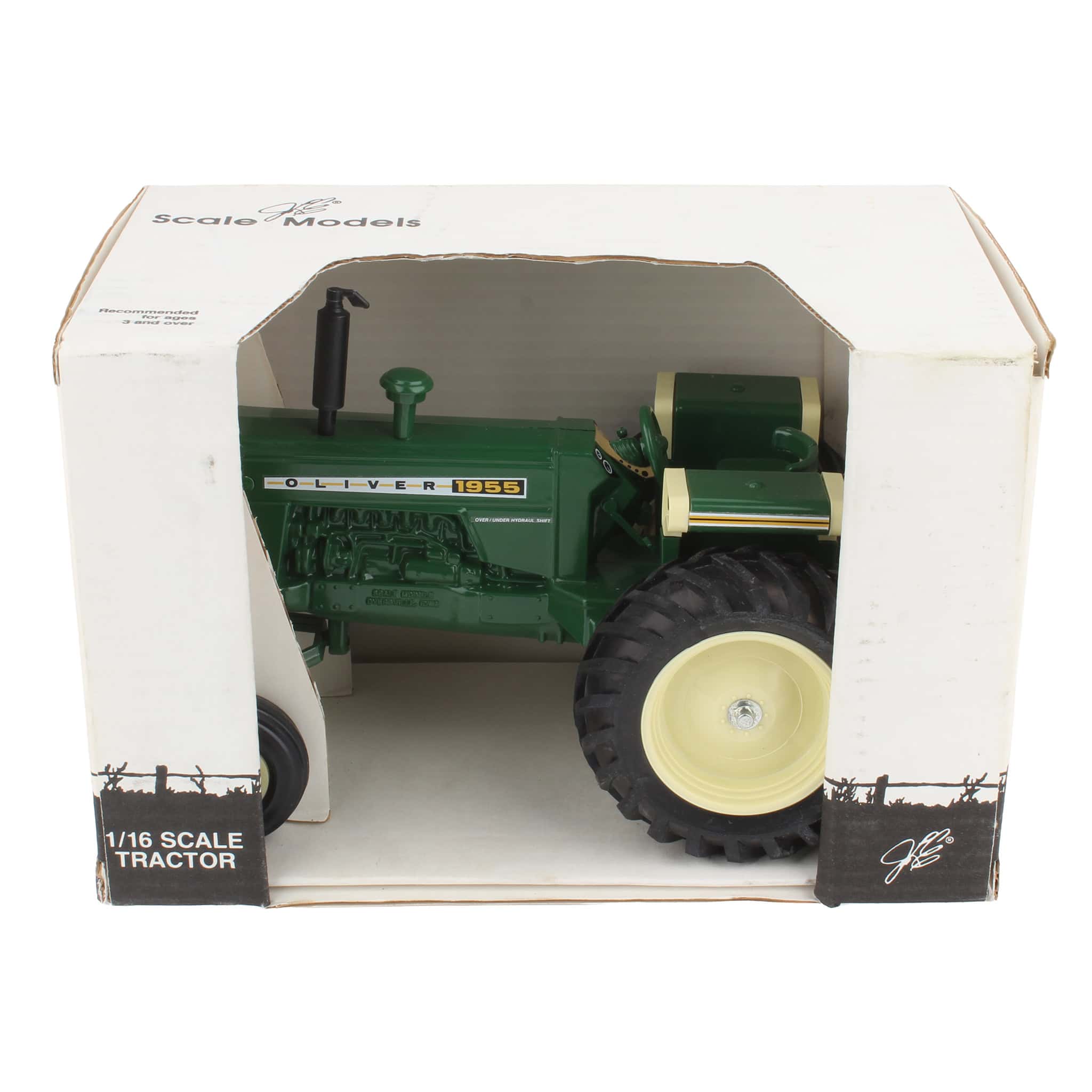 1/16 Oliver 1955 Farm Tractor with Wide Front & Fenders by Scale Models, Made in the USA