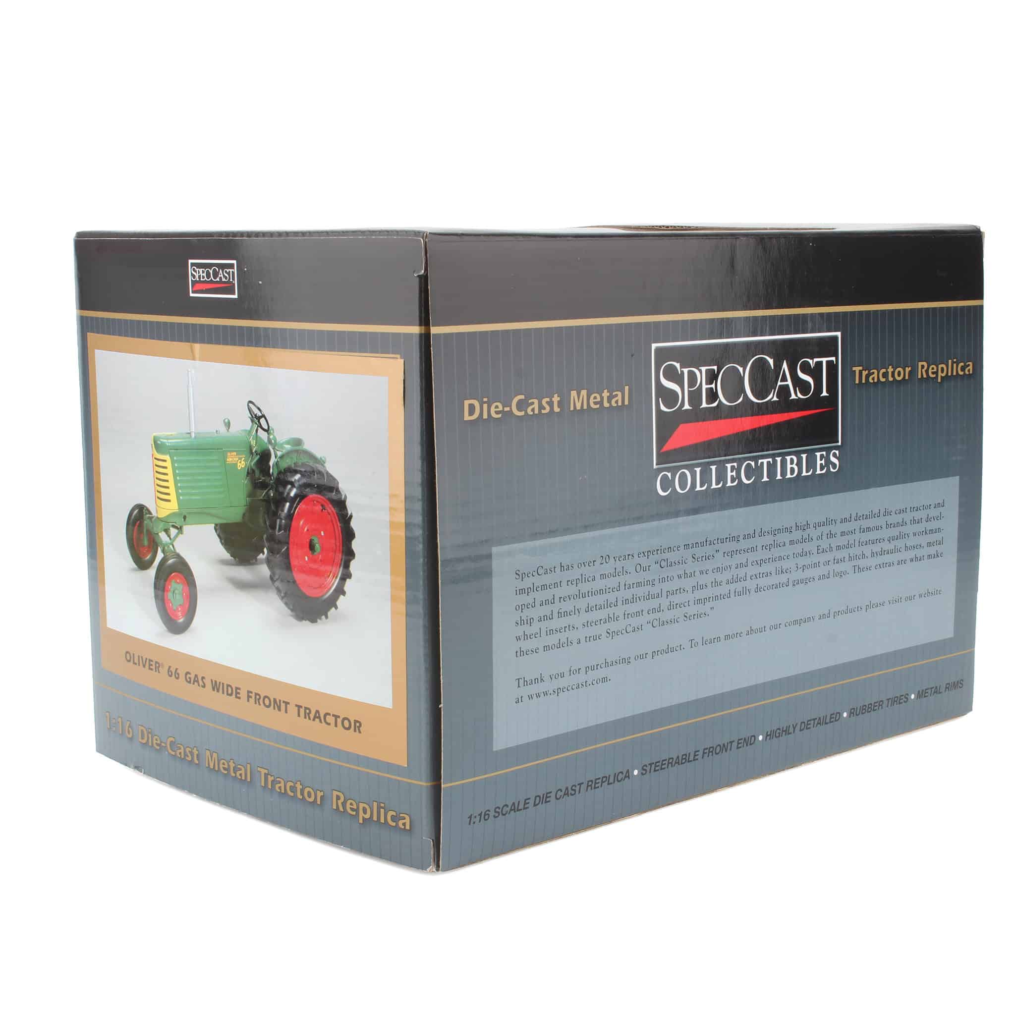 1/16 Oliver 66 Gas Wide Front Row Crop Tractor by SpecCast - Image 2