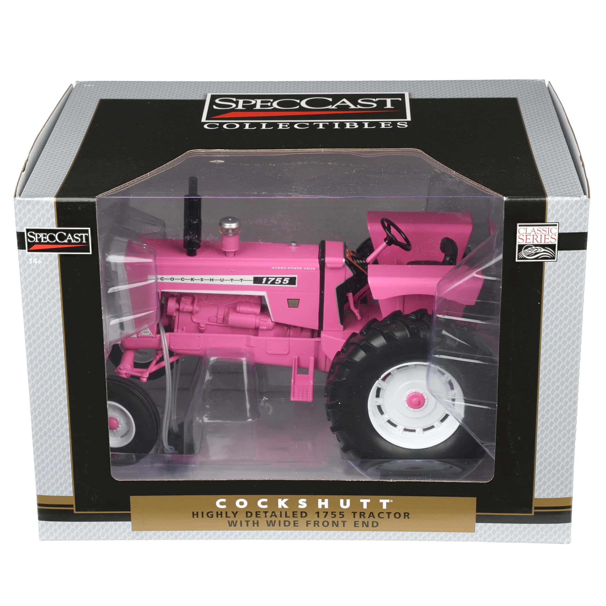 1/16 Pink Cockshutt 1755 Open Station Tractor with Wide Front by SpecCast - Image 6