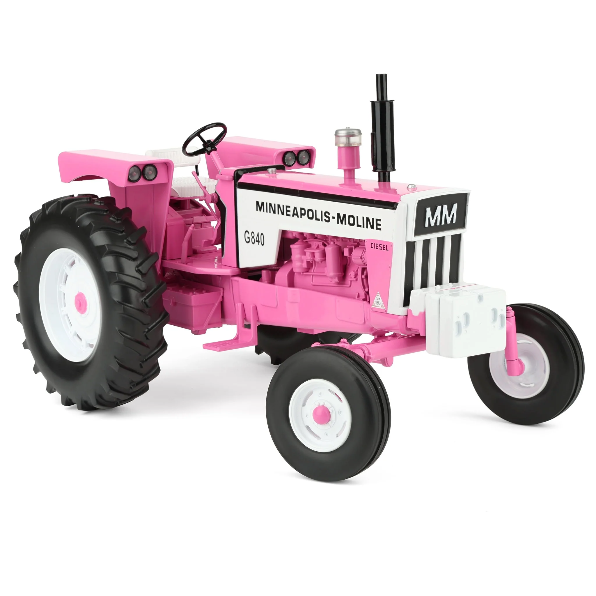 1/16 Pink Minneapolis Moline G840 Open Station Tractor with Wide Front by SpecCast - Image 2