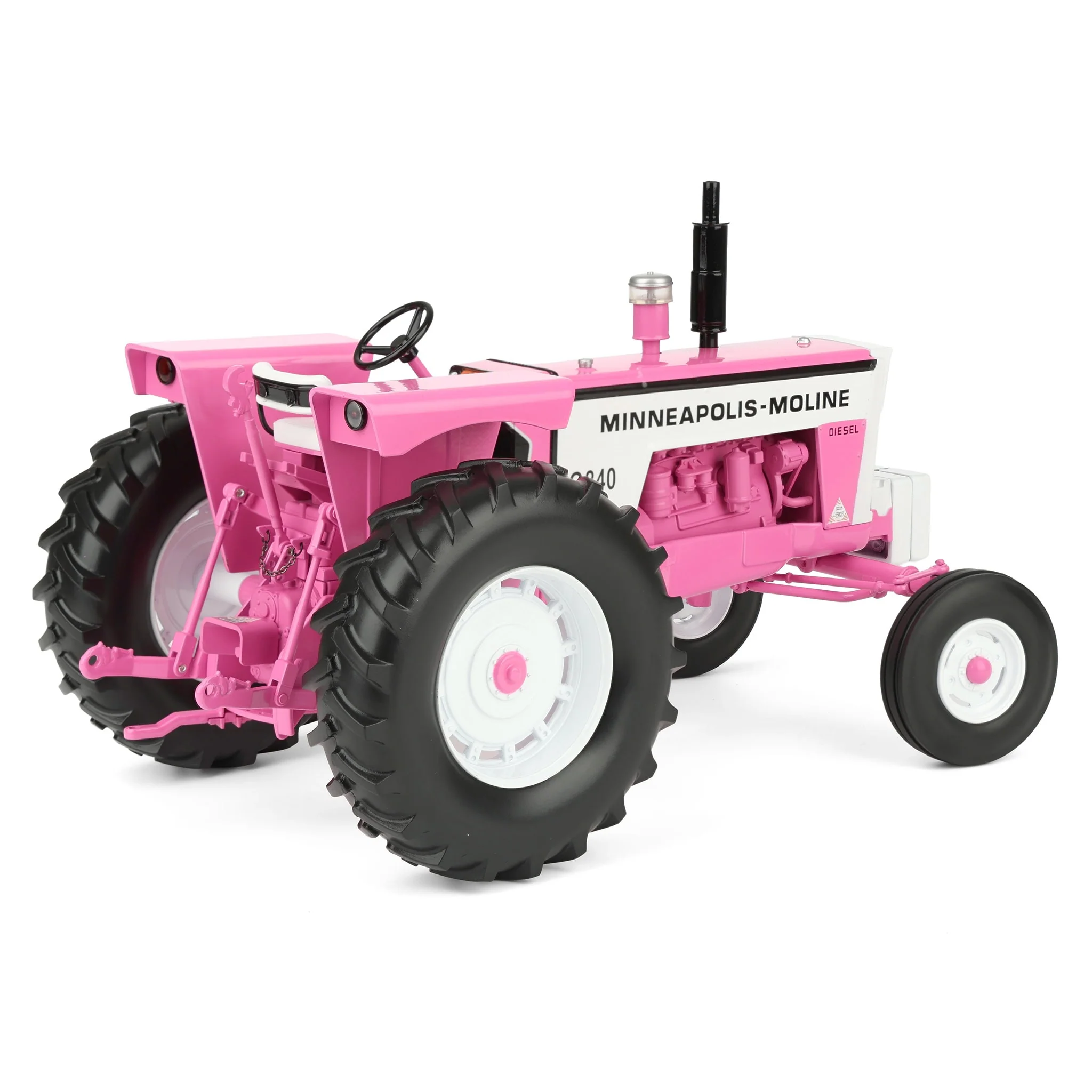 1/16 Pink Minneapolis Moline G840 Open Station Tractor with Wide Front by SpecCast - Image 3
