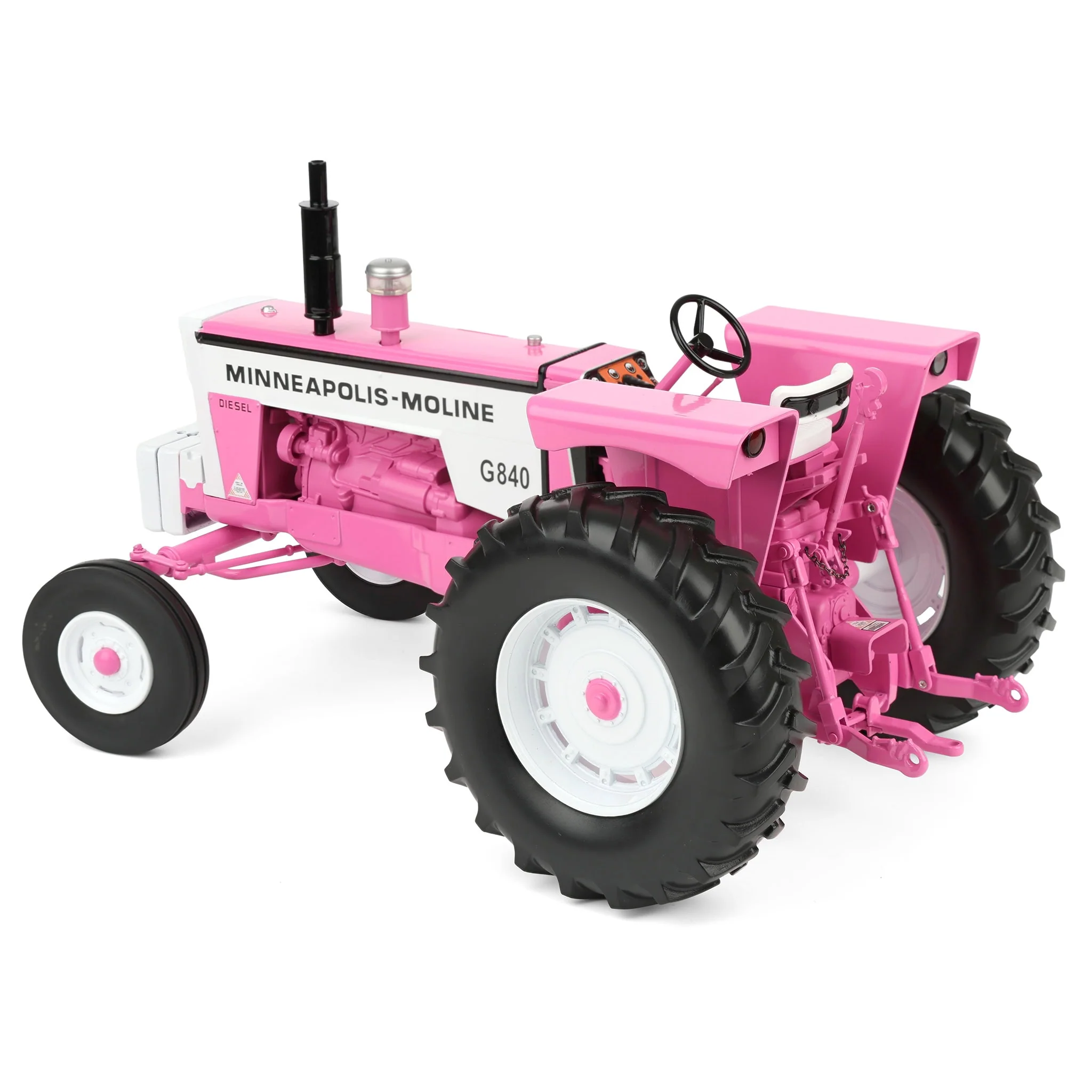 1/16 Pink Minneapolis Moline G840 Open Station Tractor with Wide Front by SpecCast - Image 4
