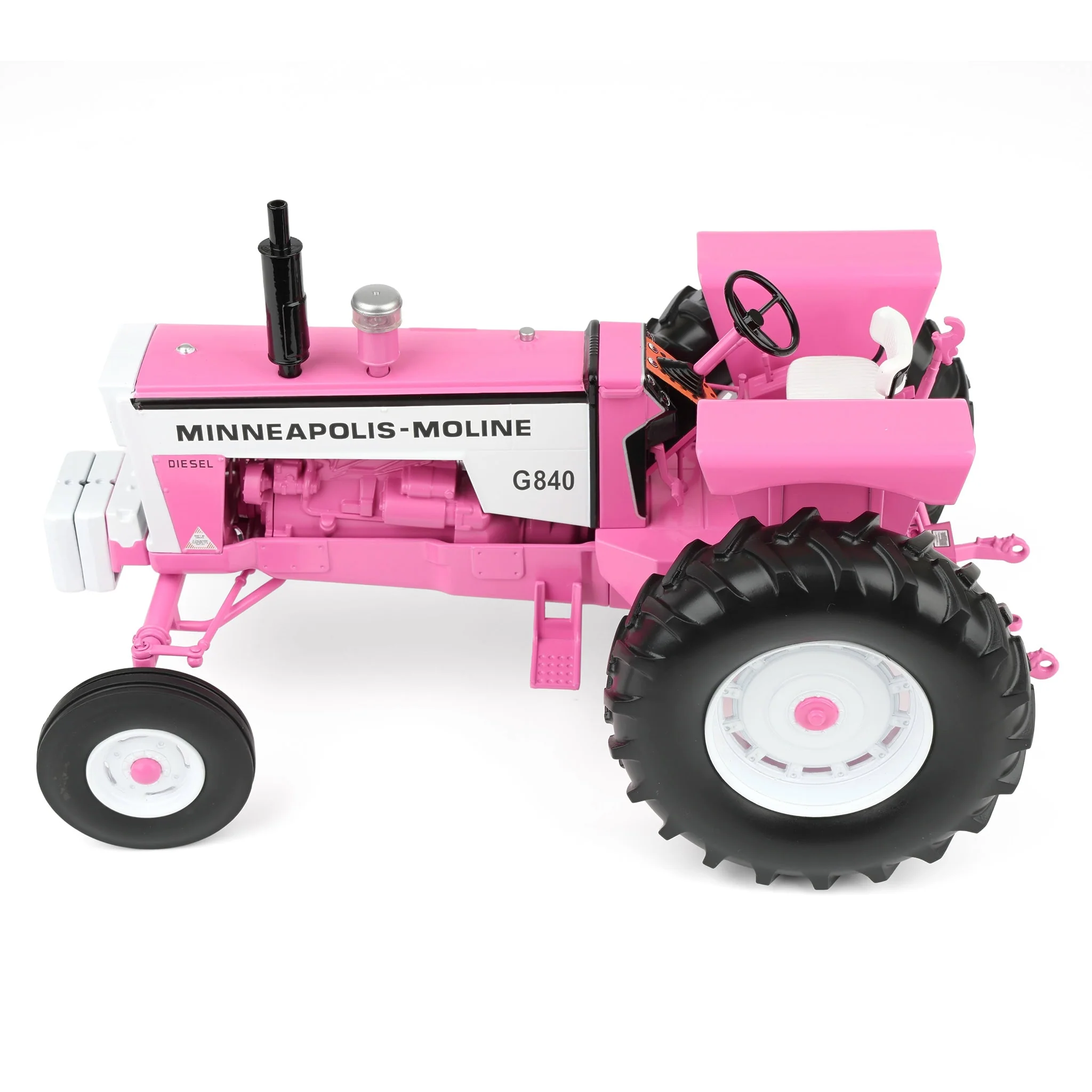 1/16 Pink Minneapolis Moline G840 Open Station Tractor with Wide Front by SpecCast - Image 5