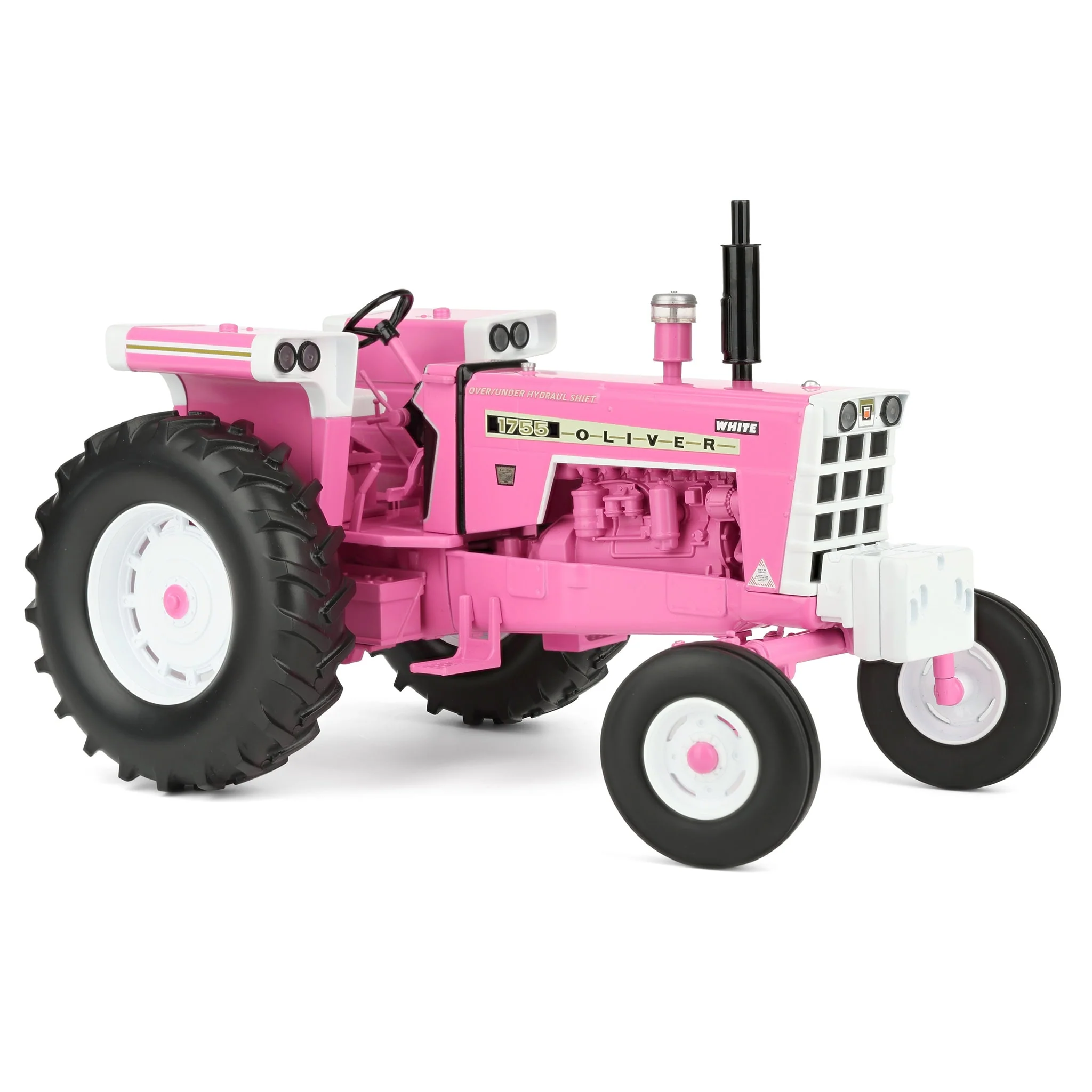 1/16 Pink Oliver 1755 Open Station Tractor with Wide Front by SpecCast - Image 2