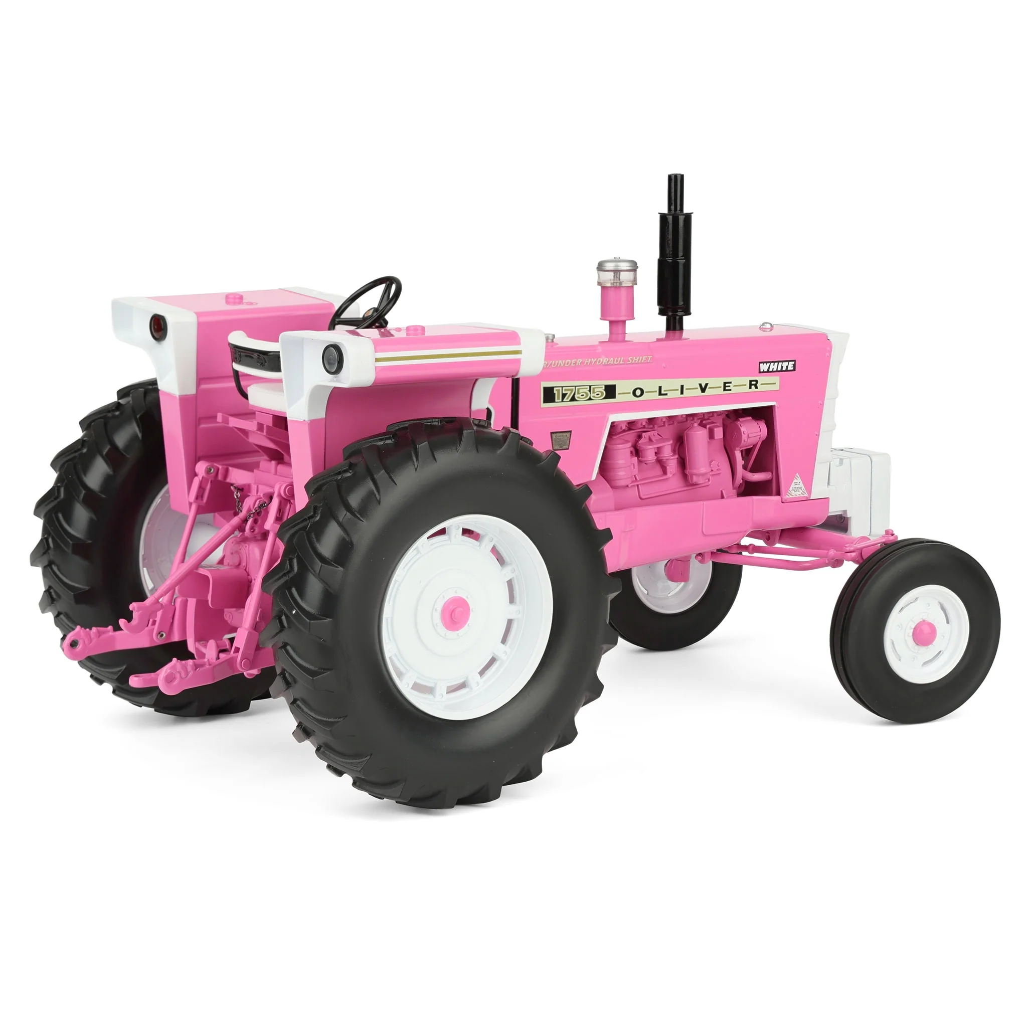 1/16 Pink Oliver 1755 Open Station Tractor with Wide Front by SpecCast - Image 3