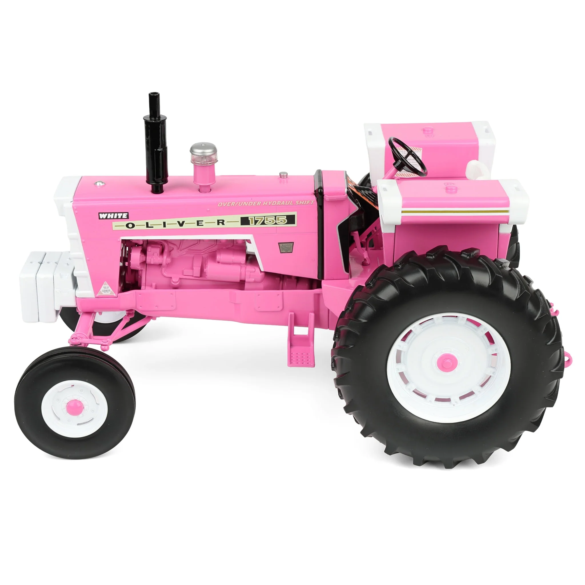 1/16 Pink Oliver 1755 Open Station Tractor with Wide Front by SpecCast - Image 5