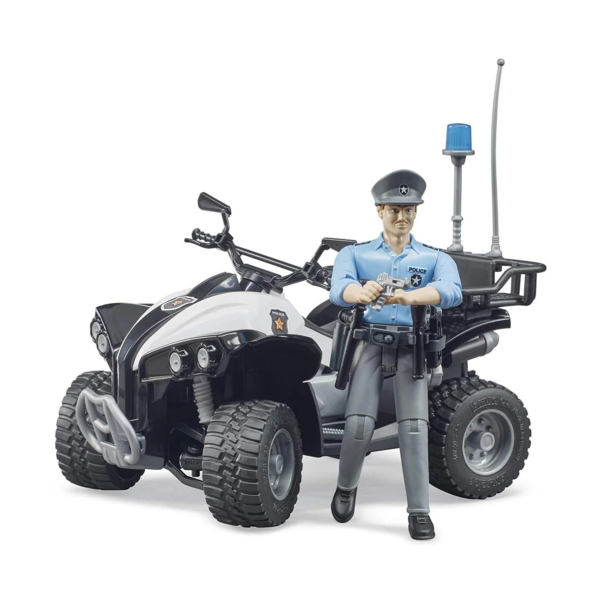 1/16 Police Quad with Police Officer and Accessories by Bruder - Image 4