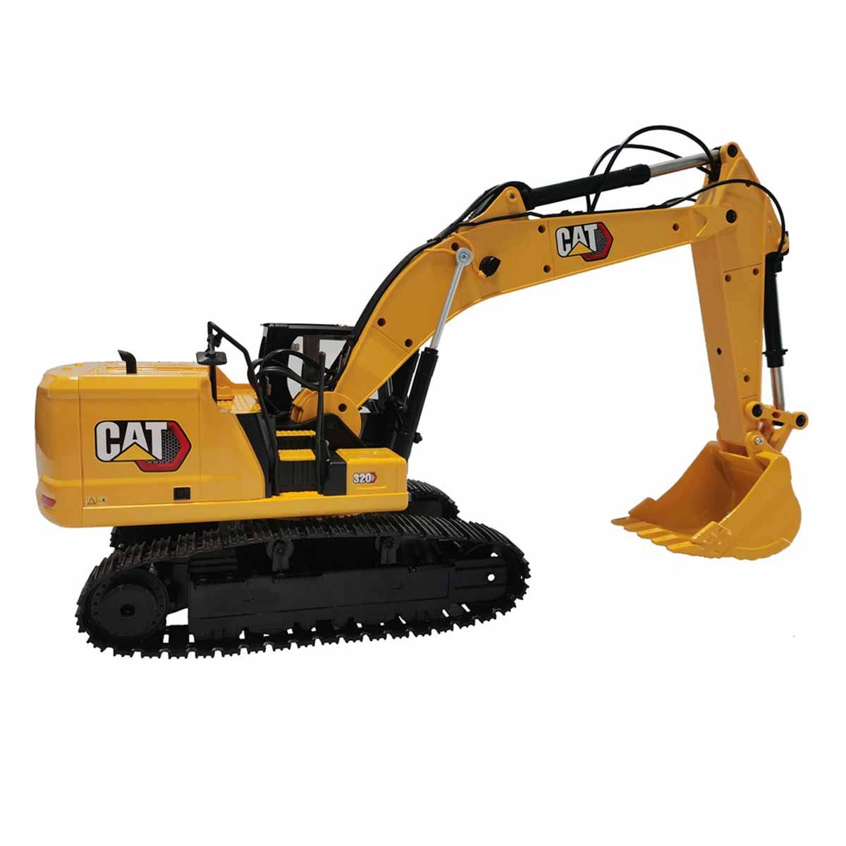 (B&D) 1/16 Radio Control Caterpillar 320 Excavator with Bucket, Grapple and Hammer - Used - Image 2
