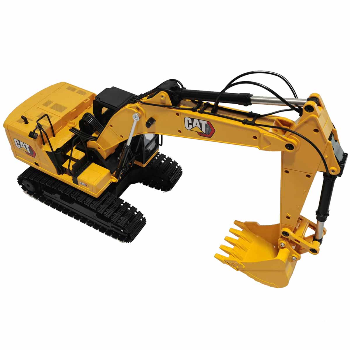 (B&D) 1/16 Radio Control Caterpillar 320 Excavator with Bucket, Grapple and Hammer - Used - Image 4