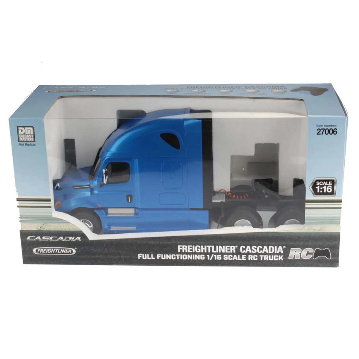 1/16 Radio Control Freightliner Cascadia Truck with Raised Roof Sleeper Cab, Made of Durable Plastic - Image 8