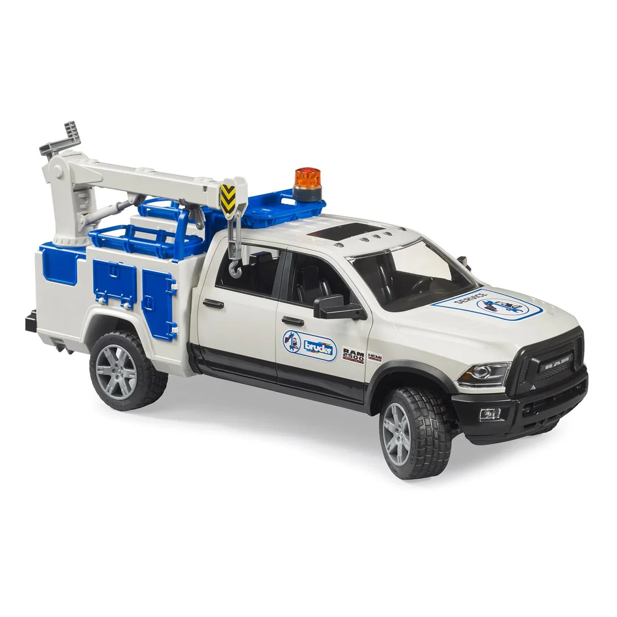 1/16 Ram 2500 Service Truck with Rotating Beacon Light by Bruder - Image 2