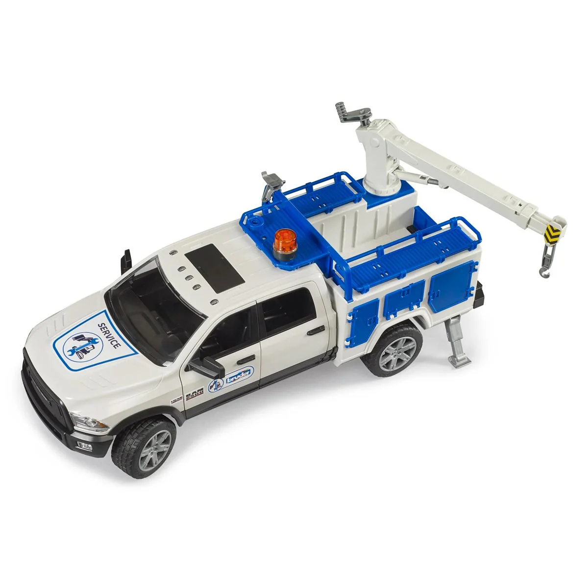 1/16 Ram 2500 Service Truck with Rotating Beacon Light by Bruder - Image 4