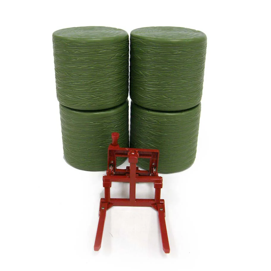 1/16 Red Bale Mover with 4 Bales by ERTL - Image 2
