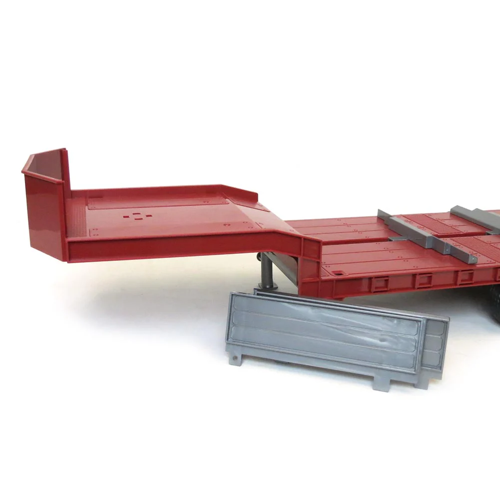 1/16 Red Tri-axle Low Loader Trailer with Ramps by Bruder - Image 3