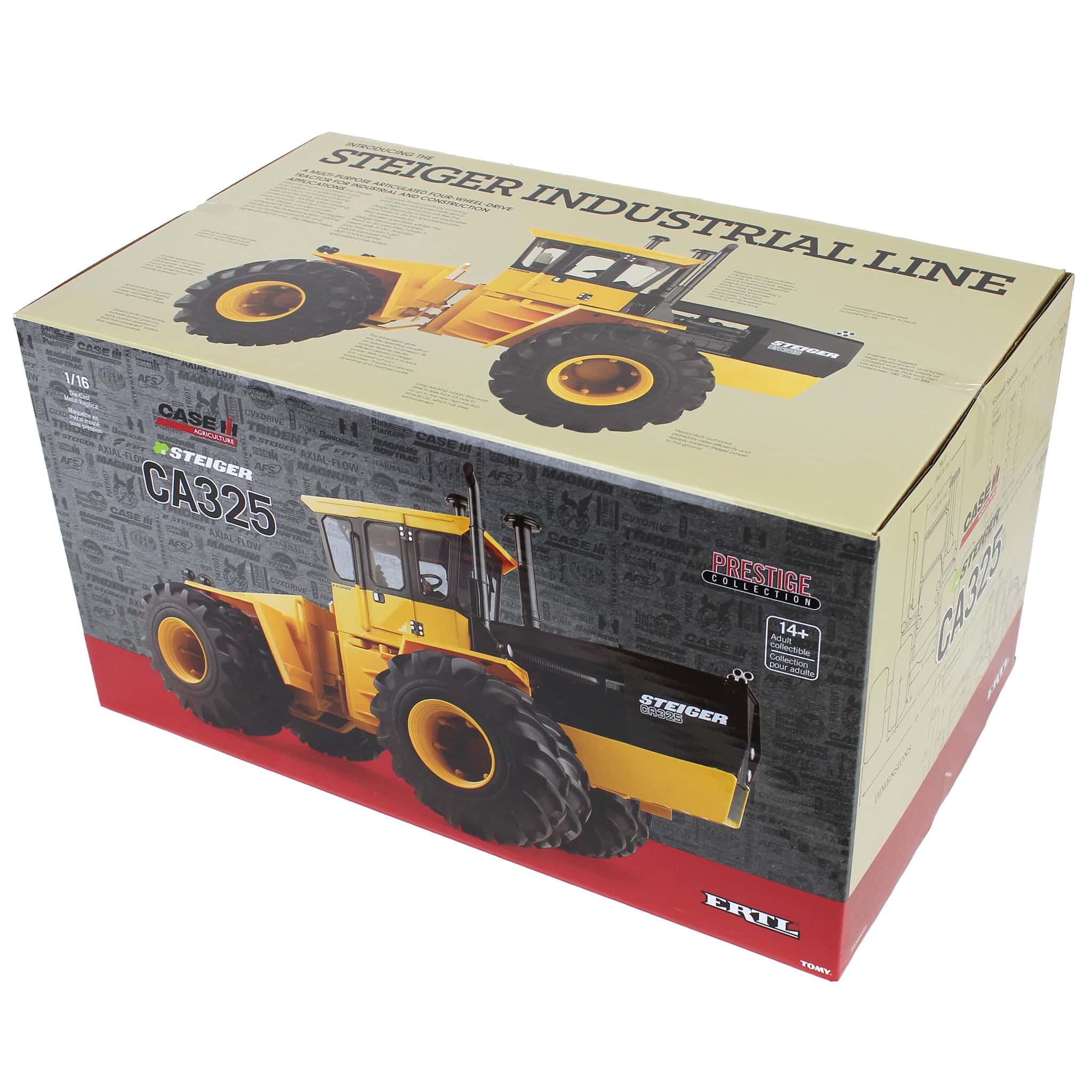 1/16 Steiger CA325 Industrial Yellow 4WD Tractor with Duals, ERTL Prestige Collection - Image 9