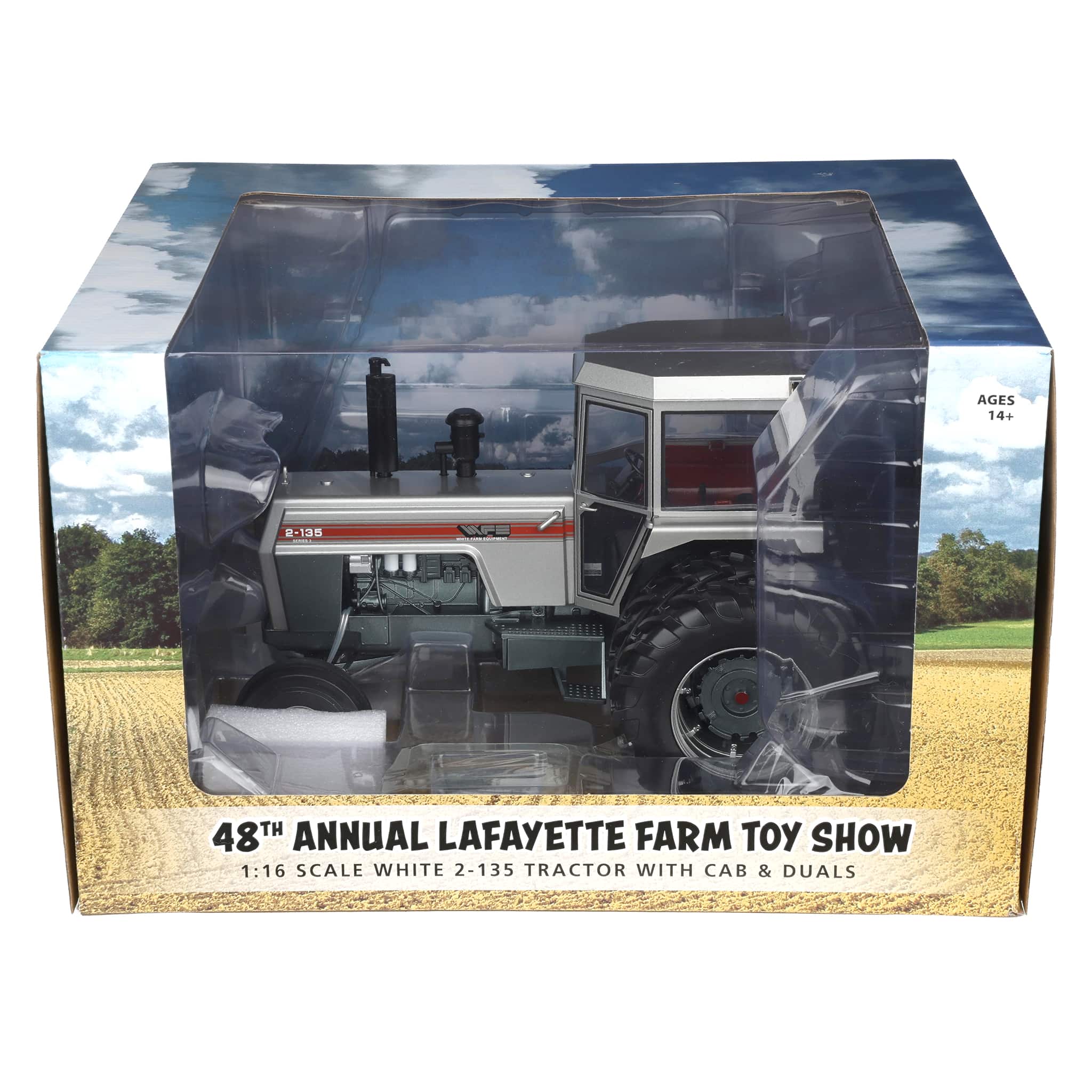 1/16 White 2-135 Red Stripe Tractor with Rear Duals by SpecCast, 2026 Lafayette Farm Toy Show - Image 7