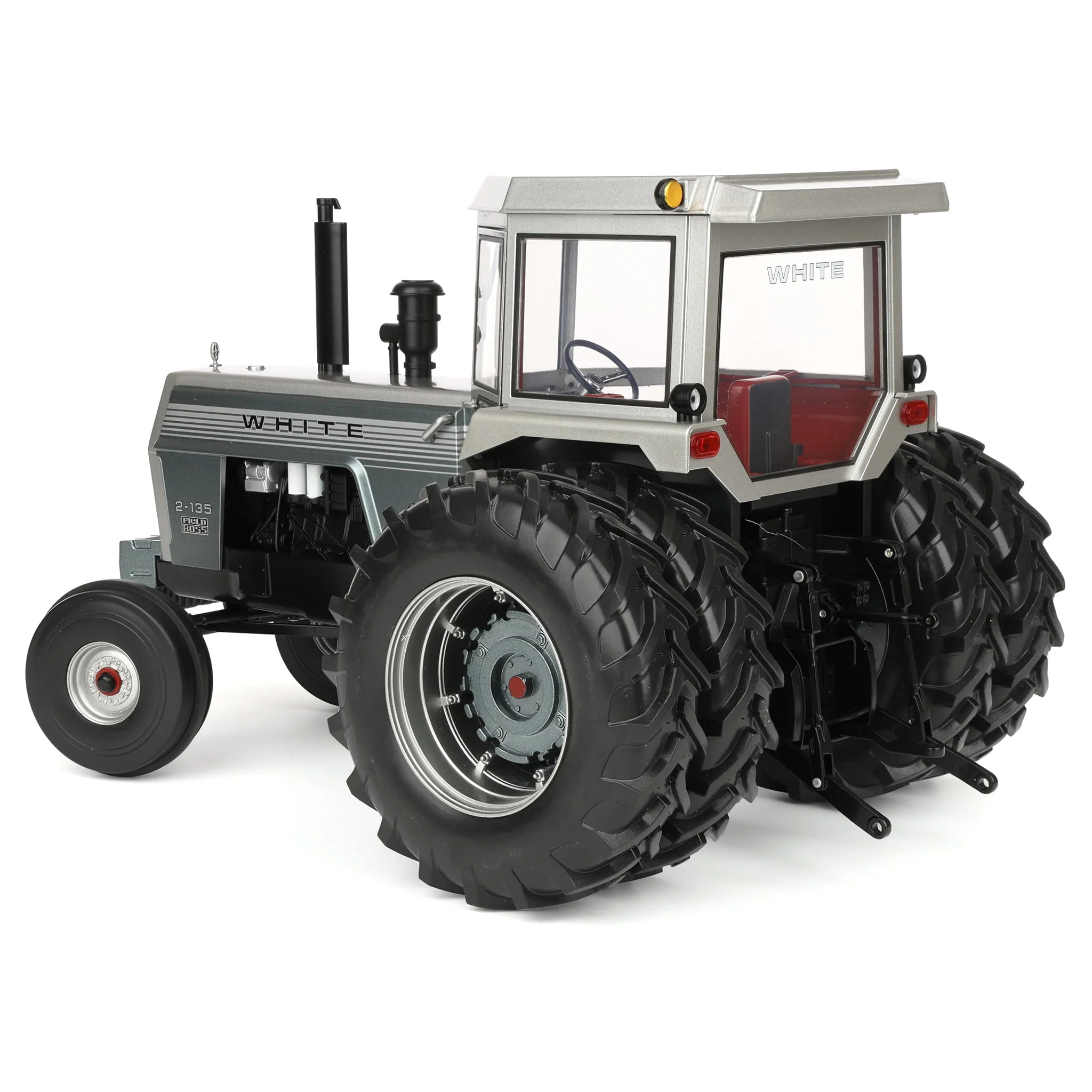 1/16 White 2-135 Silver Stripe Tractor with Duals by SpecCast, 2026 Heartland Toy Show - Image 4