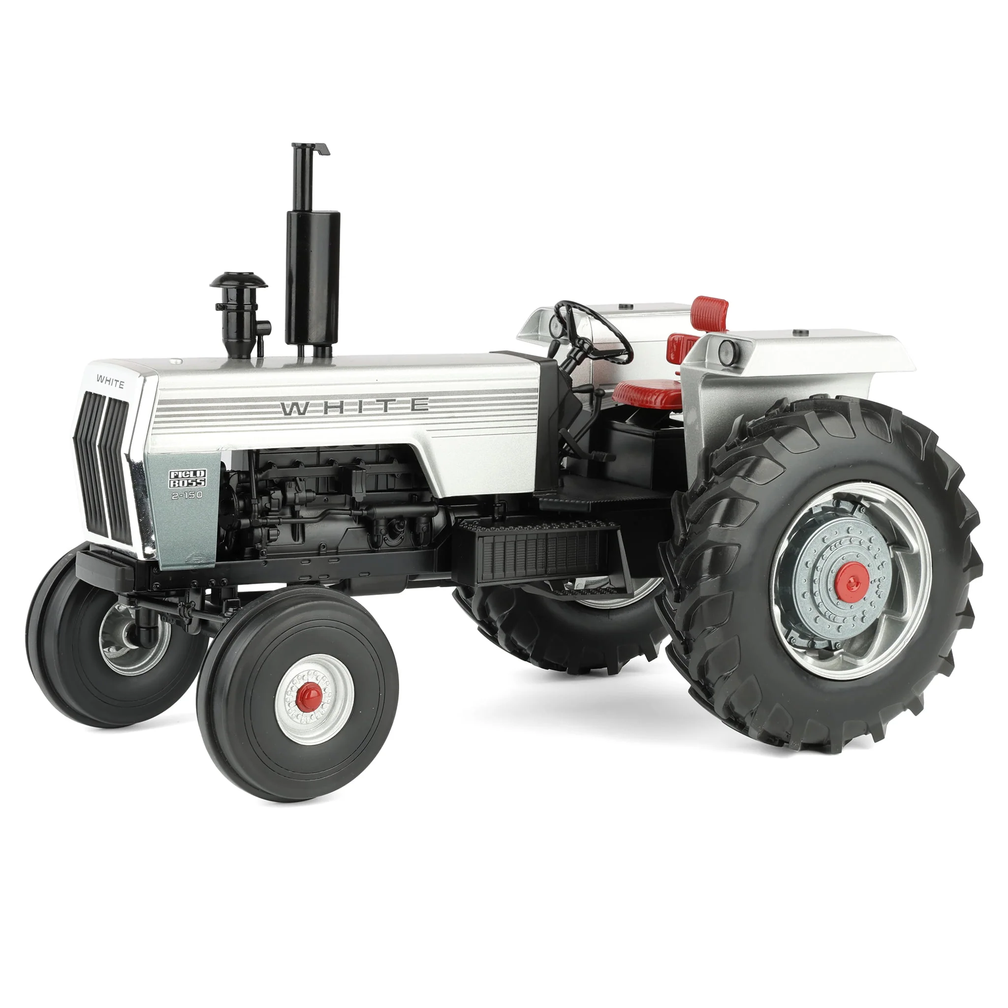 1/16 White 2-150 Silver Stripe Open Station Tractor with Wide Front & Rear Singles by SpecCast