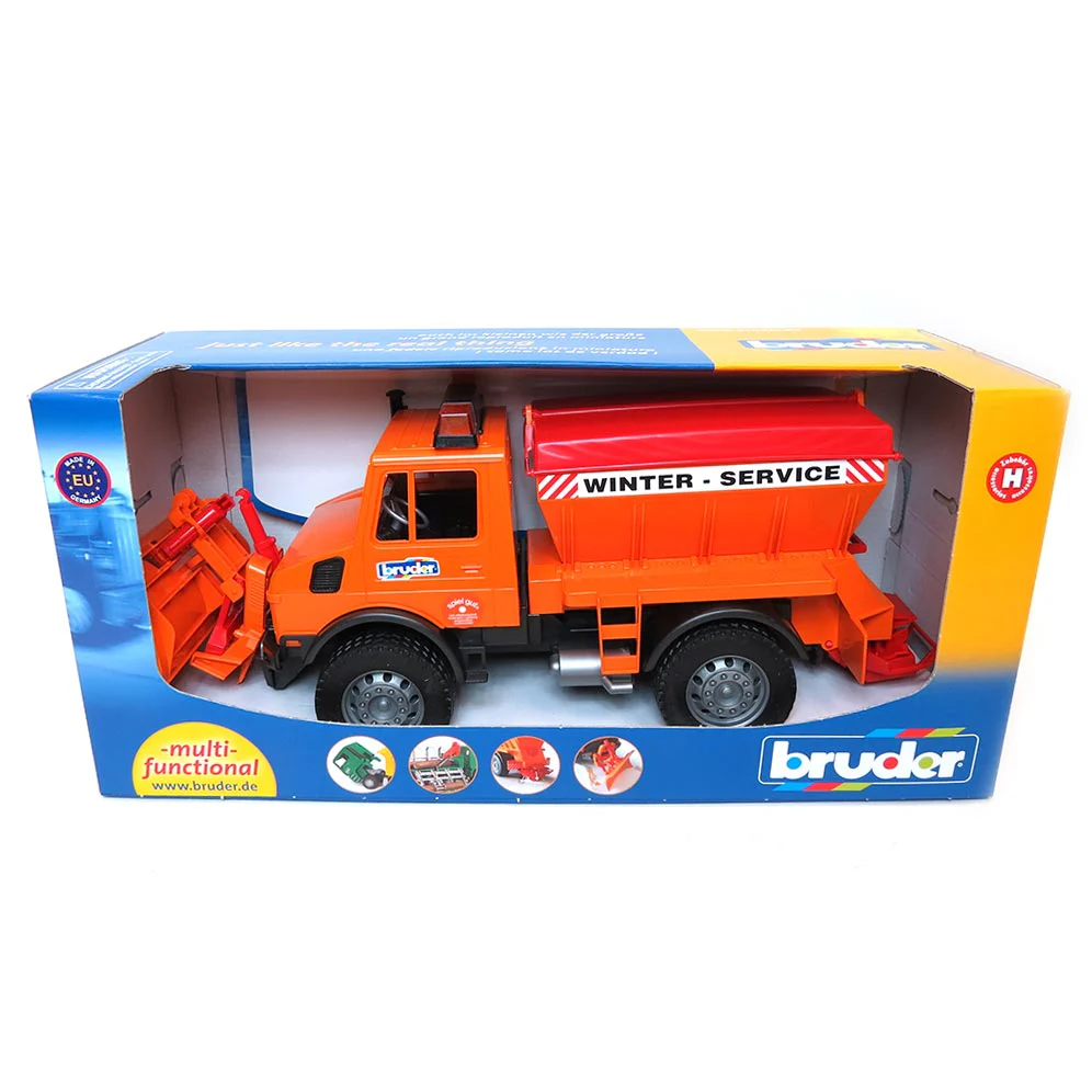 1/16 Winter/Service Spreader Truck with Snow Blade by Bruder - Image 5