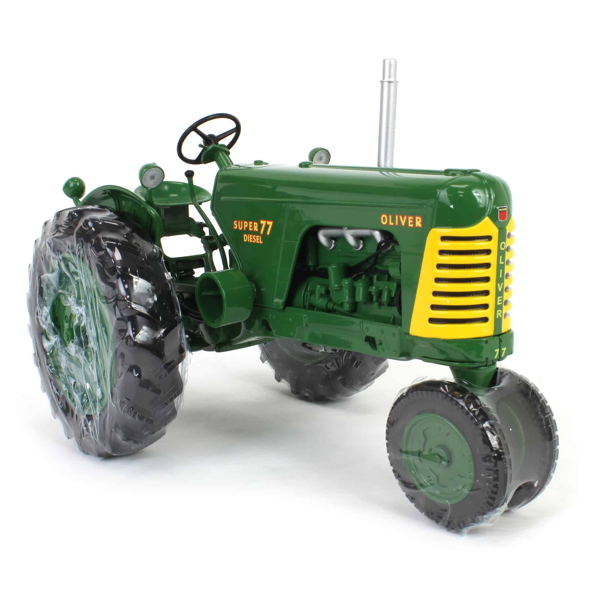 1/16 Oliver Super 77 Diesel Tractor with Green Wheels - Image 2