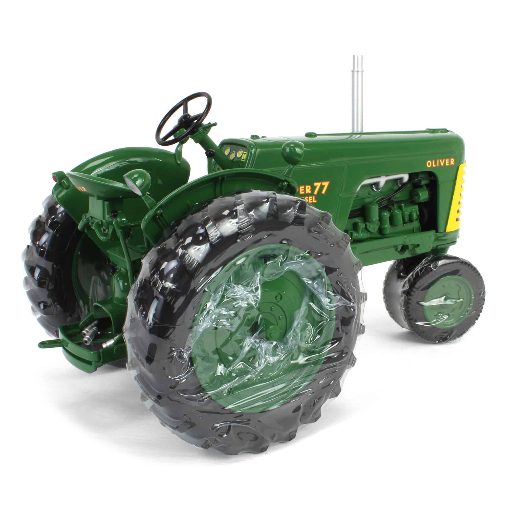 1/16 Oliver Super 77 Diesel Tractor with Green Wheels - Image 3