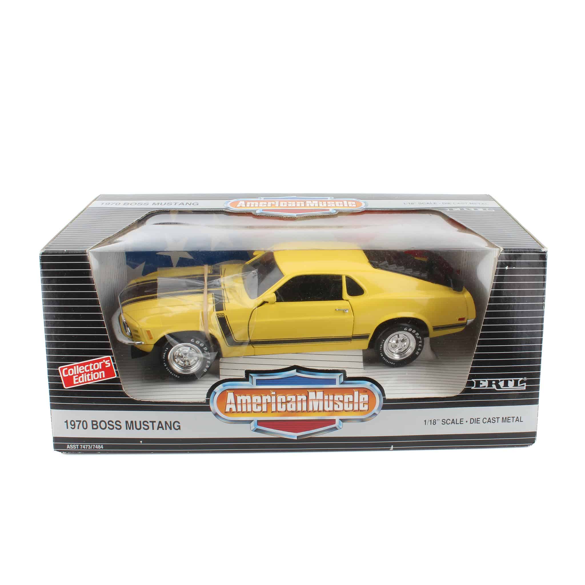 1/18 1970 Yellow Boss Mustang Collector's Edition Car by ERTL