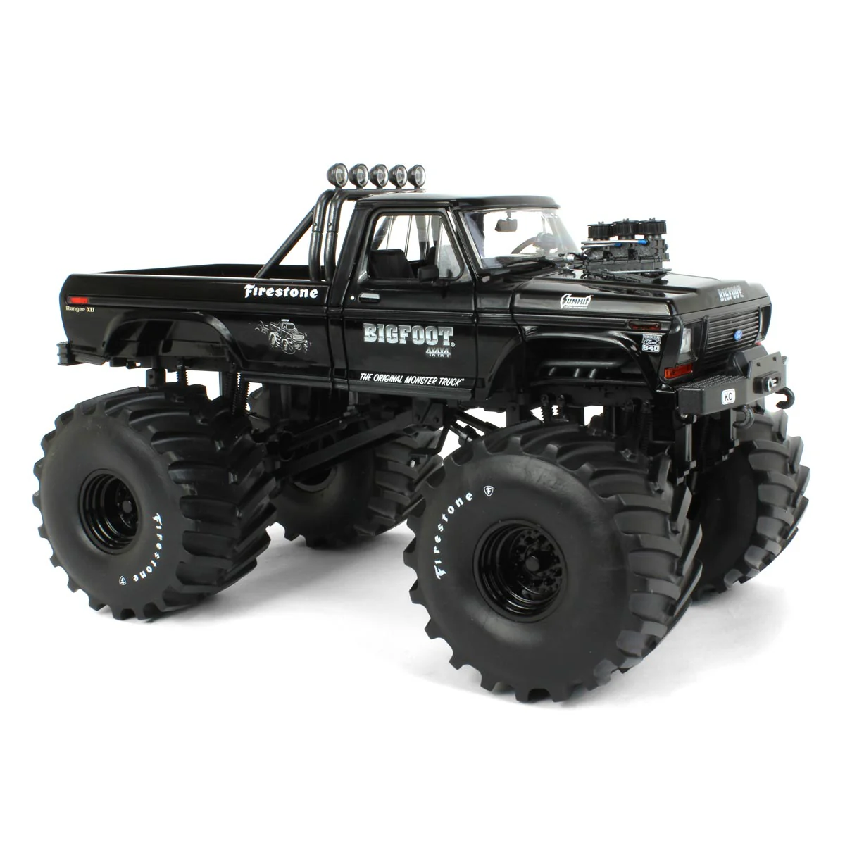 1/18 1974 Ford F-250 Monster Truck, Bigfoot #1, Black Bandit, 66 inch Tires - Image 2