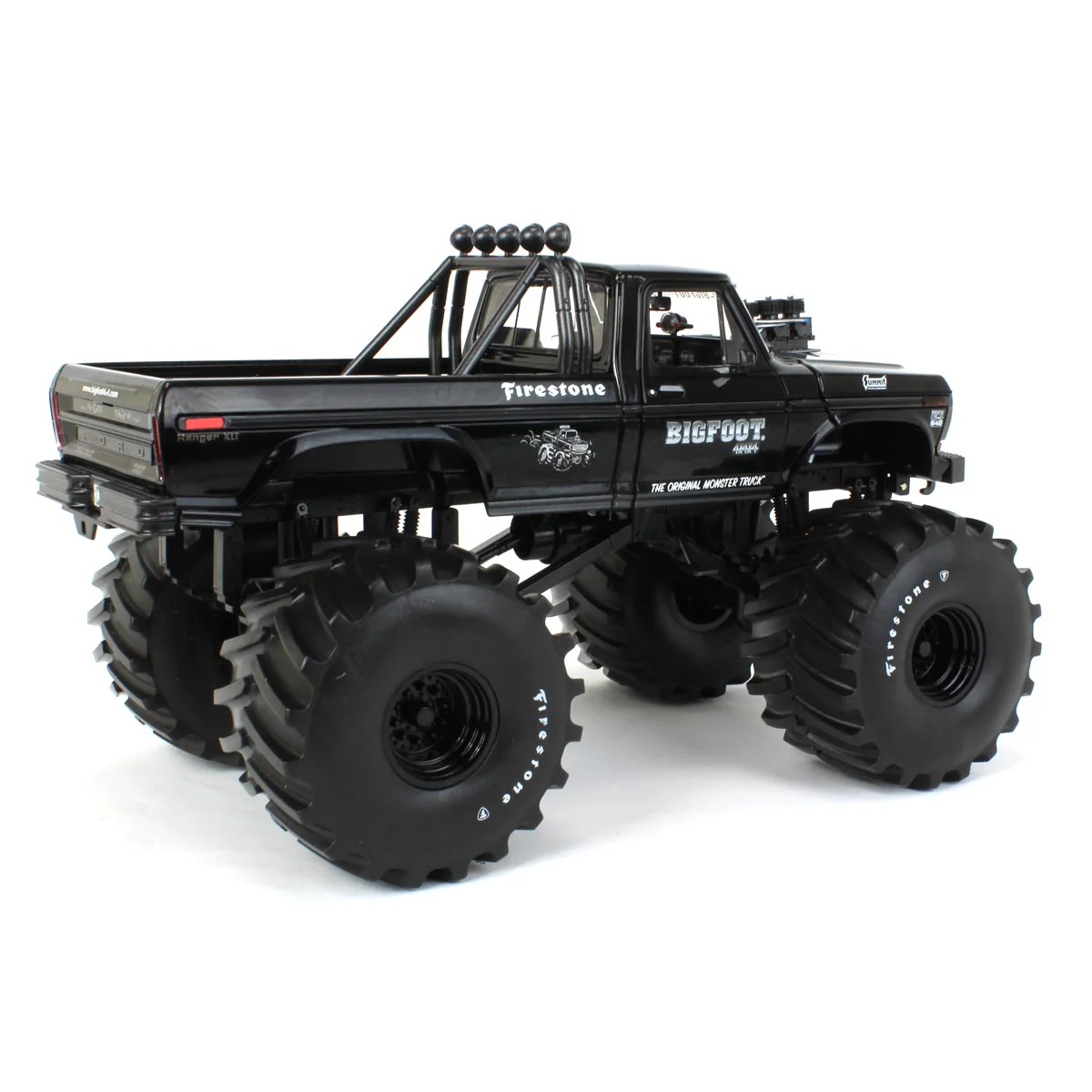 1/18 1974 Ford F-250 Monster Truck, Bigfoot #1, Black Bandit, 66 inch Tires - Image 3