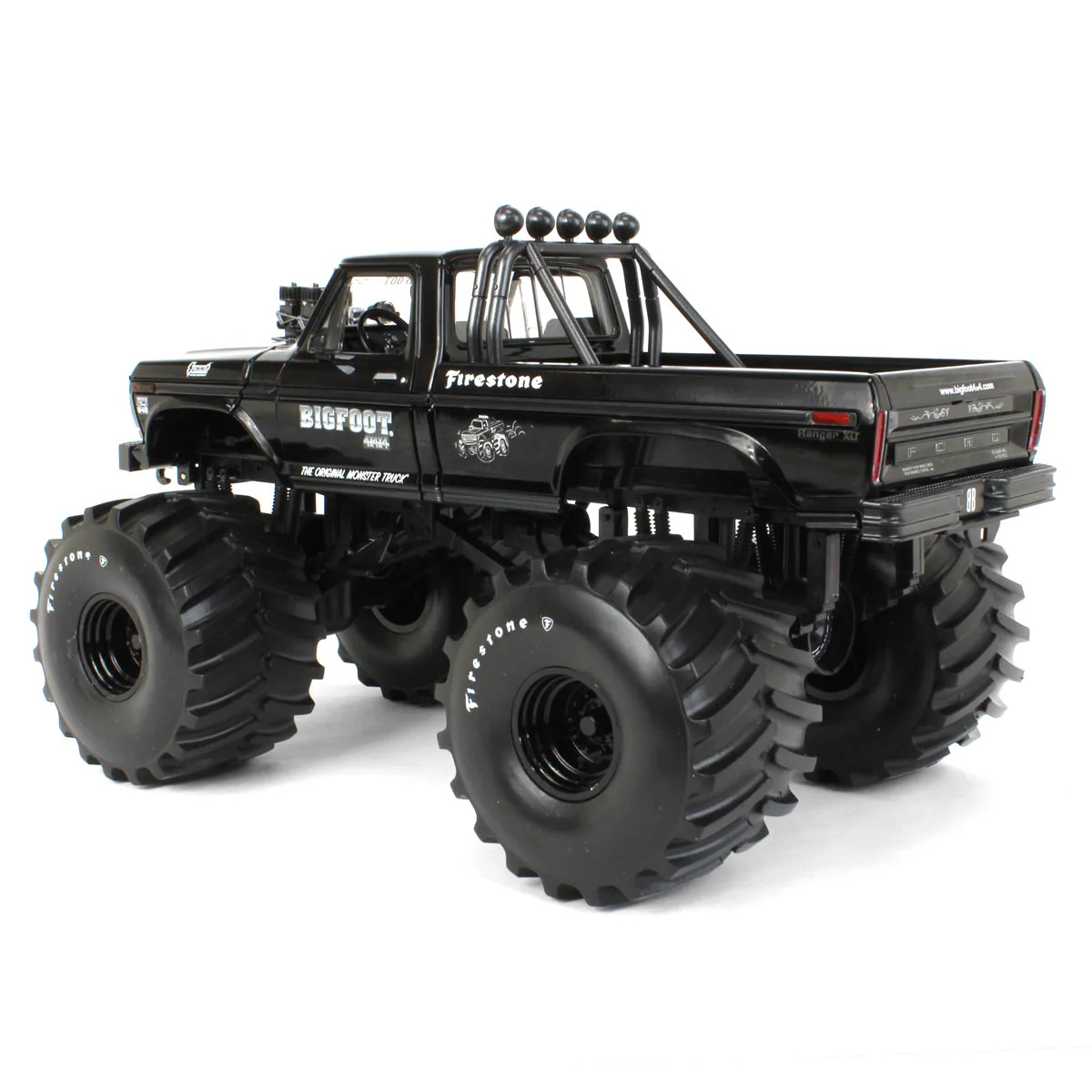 1/18 1974 Ford F-250 Monster Truck, Bigfoot #1, Black Bandit, 66 inch Tires - Image 4