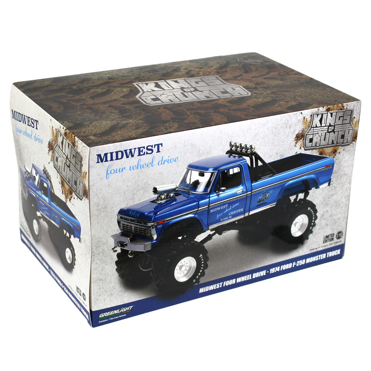 1/18 1974 Ford F-250 Monster Truck with 48 Inch Tires, Midwest 4WD & Performance Center - Image 5