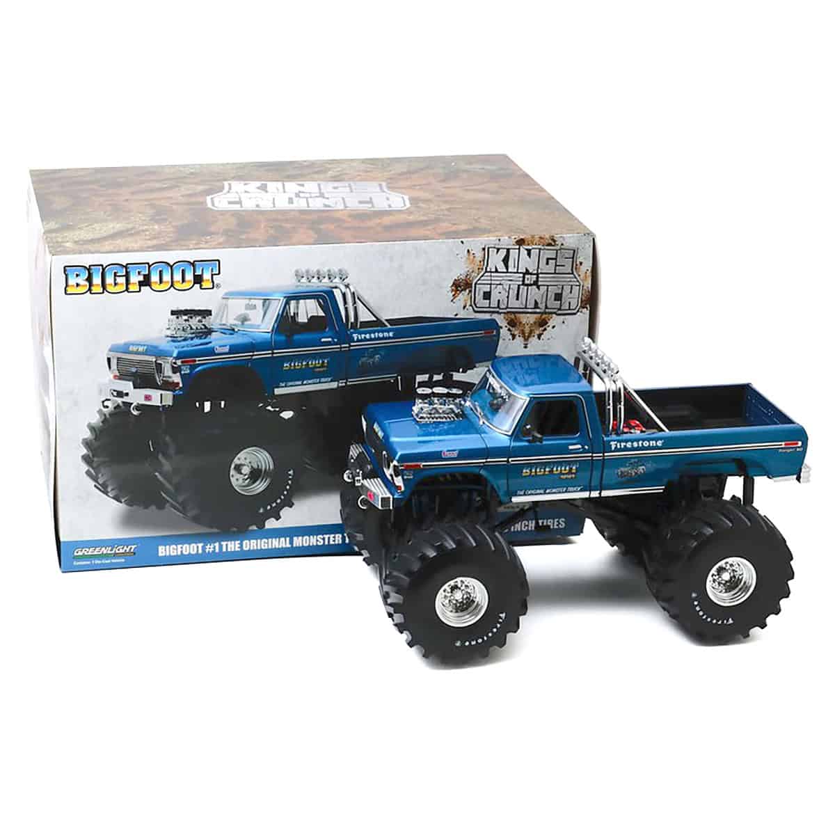 1/18 1974 Ford F-250 Monster Truck with 66 Inch Tires, Bigfoot #1, GreenLight Collectibles Kings of Crunch - Image 4
