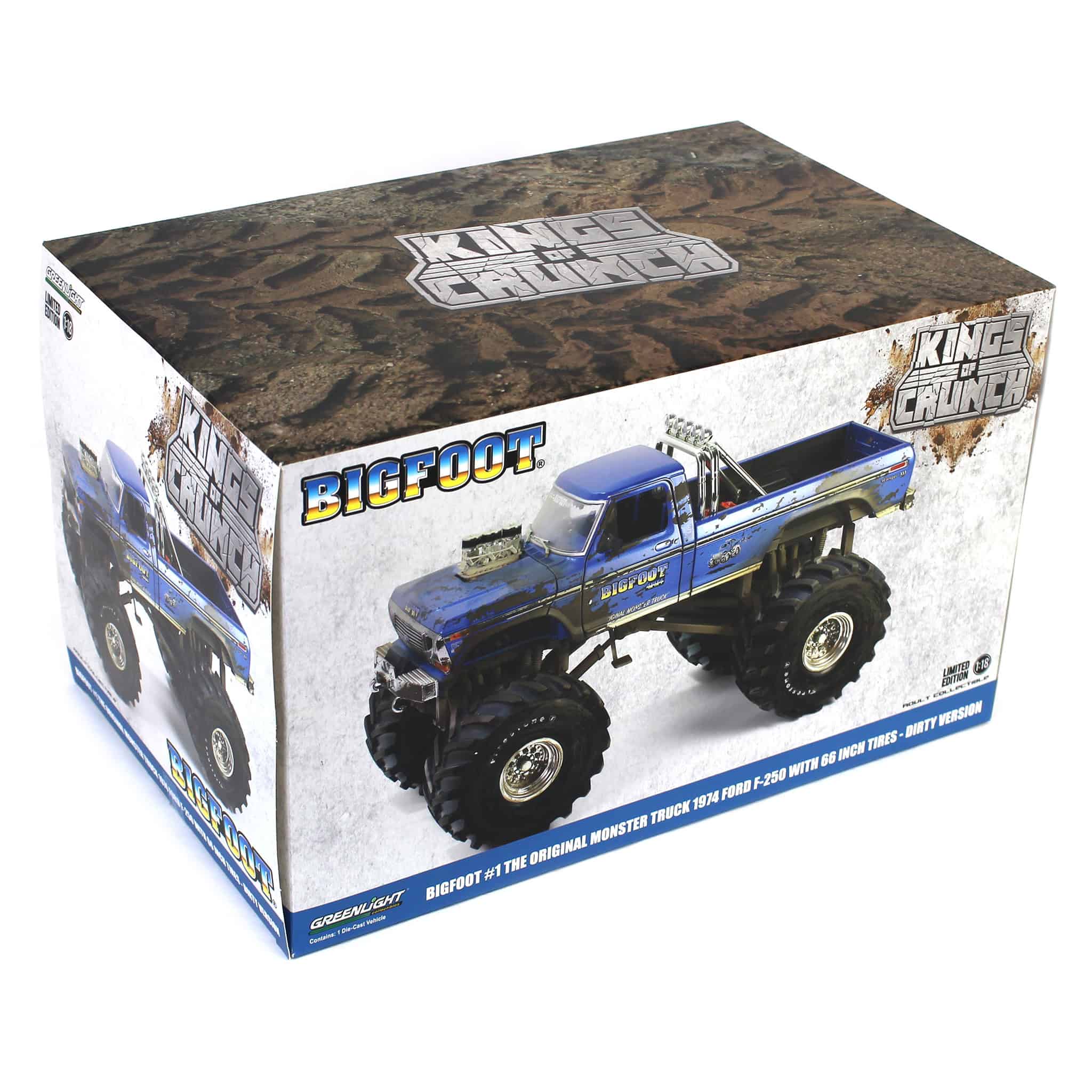1/18 Kings of Crunch Bigfoot #1, 1974 Ford F-250 Monster Truck with 66-Inch Tires, Dirty Version - Image 10
