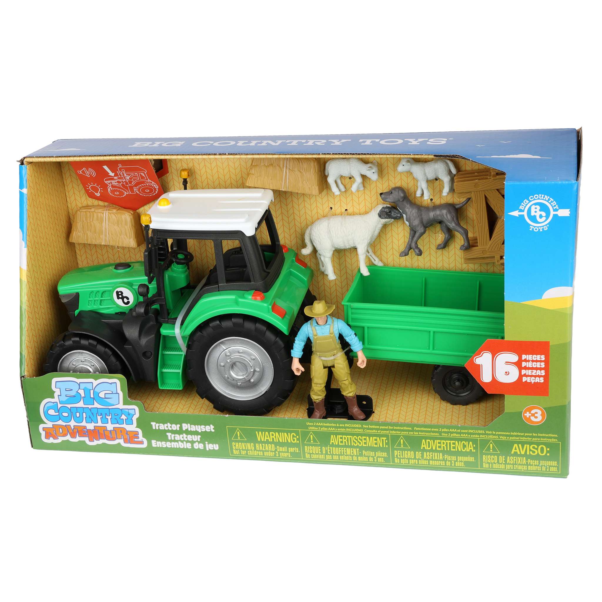 1/20 16-Piece Sheep Farmer & Tractor Playset with Accessories by Big Country Toys - Image 4