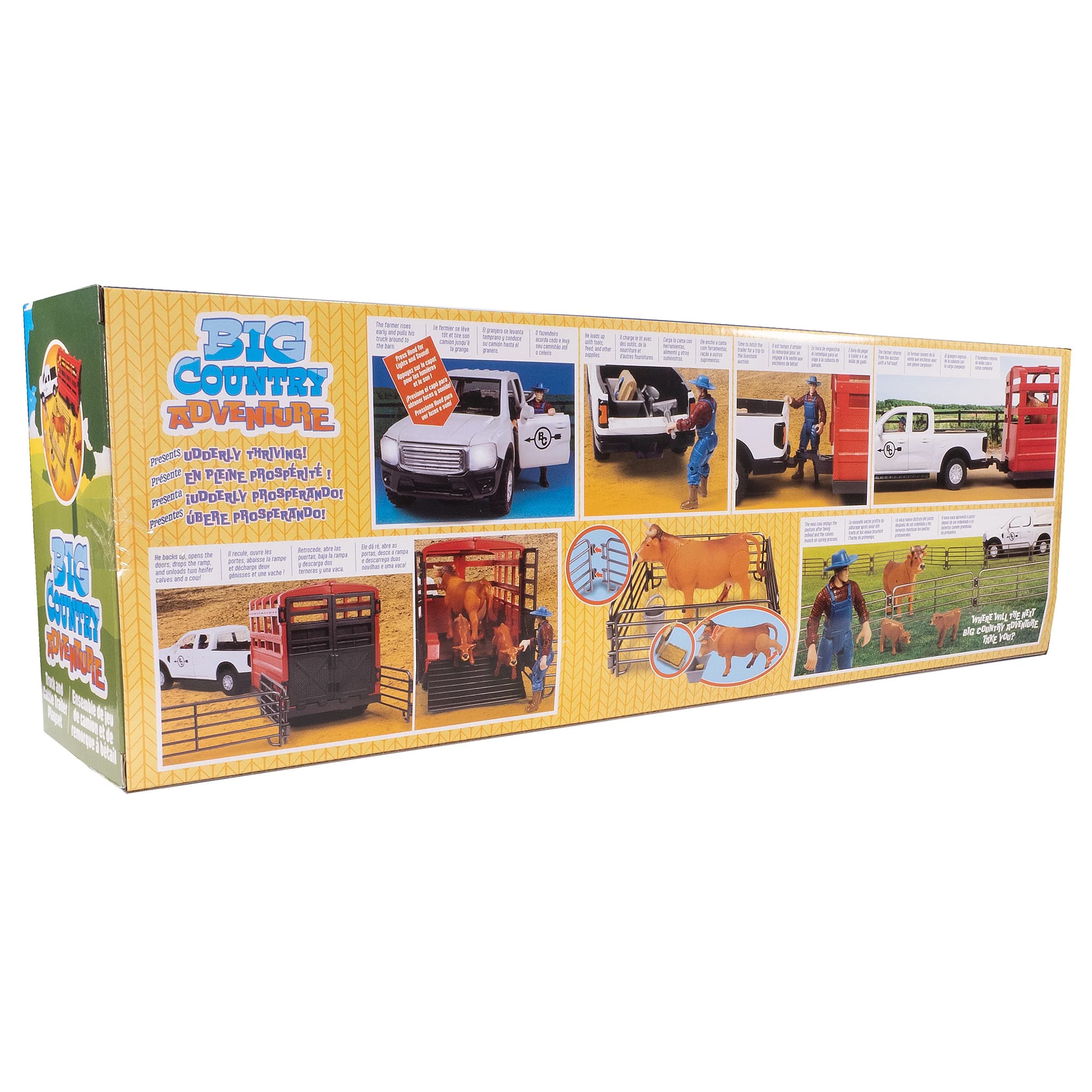 1/20 18-Piece Pickup Truck & Cattle Trailer Playset with Accessories by Big Country Toys - Image 4