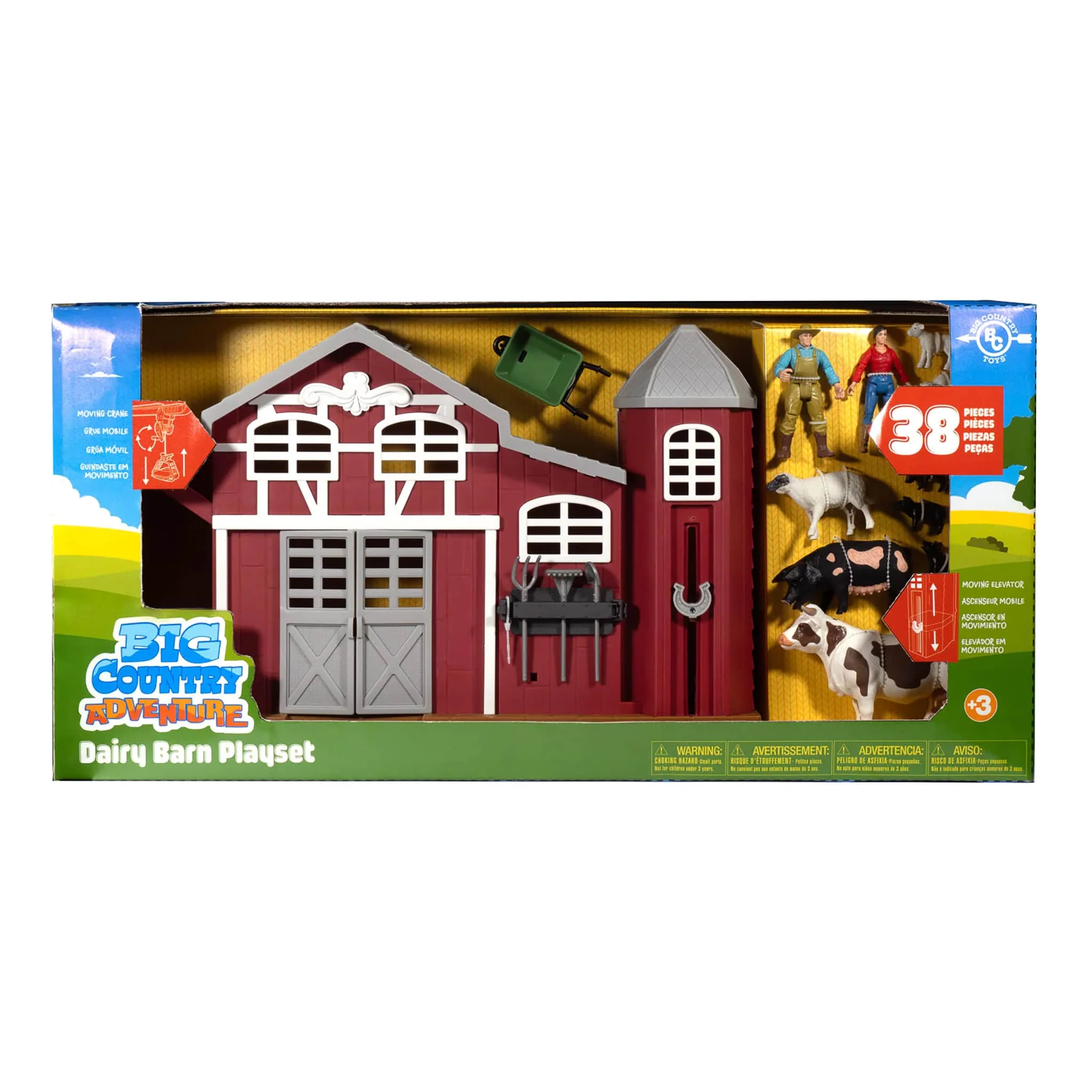 1/20 38-Piece Dairy Barn Playset with Animals & Accessories by Big Country Toys - Image 2