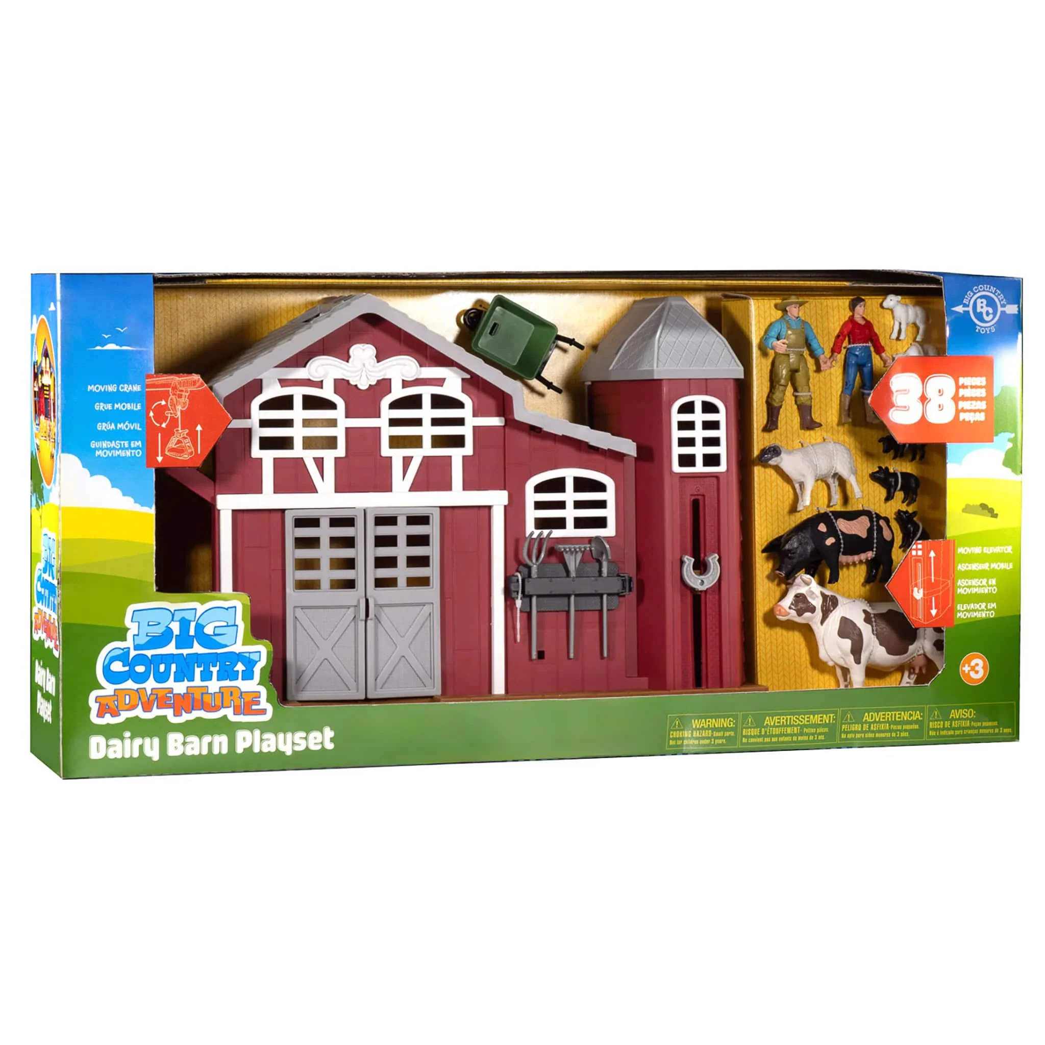 1/20 38-Piece Dairy Barn Playset with Animals & Accessories by Big Country Toys - Image 3