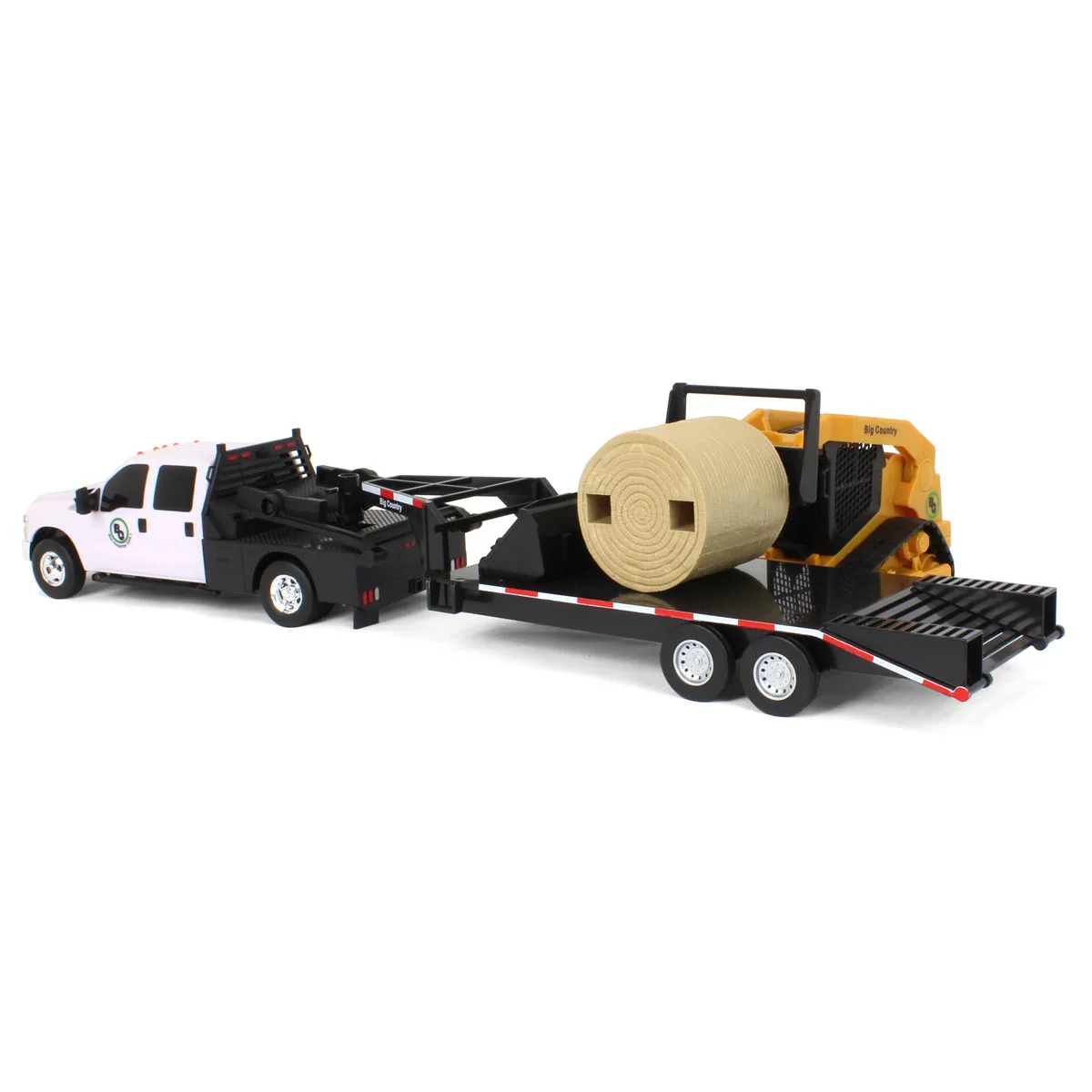 1/20 Ford F-350 Flatbed Dually Truck with Gooseneck Trailer and Skid Steer Loader - Image 3
