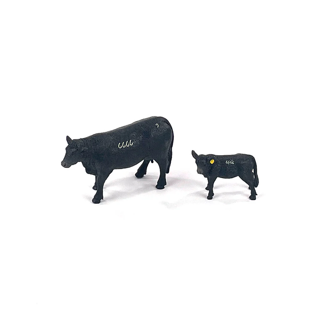 1/20 Four Sixes Ranch Black Angus Cow Ranch Set by Big Country - Image 3