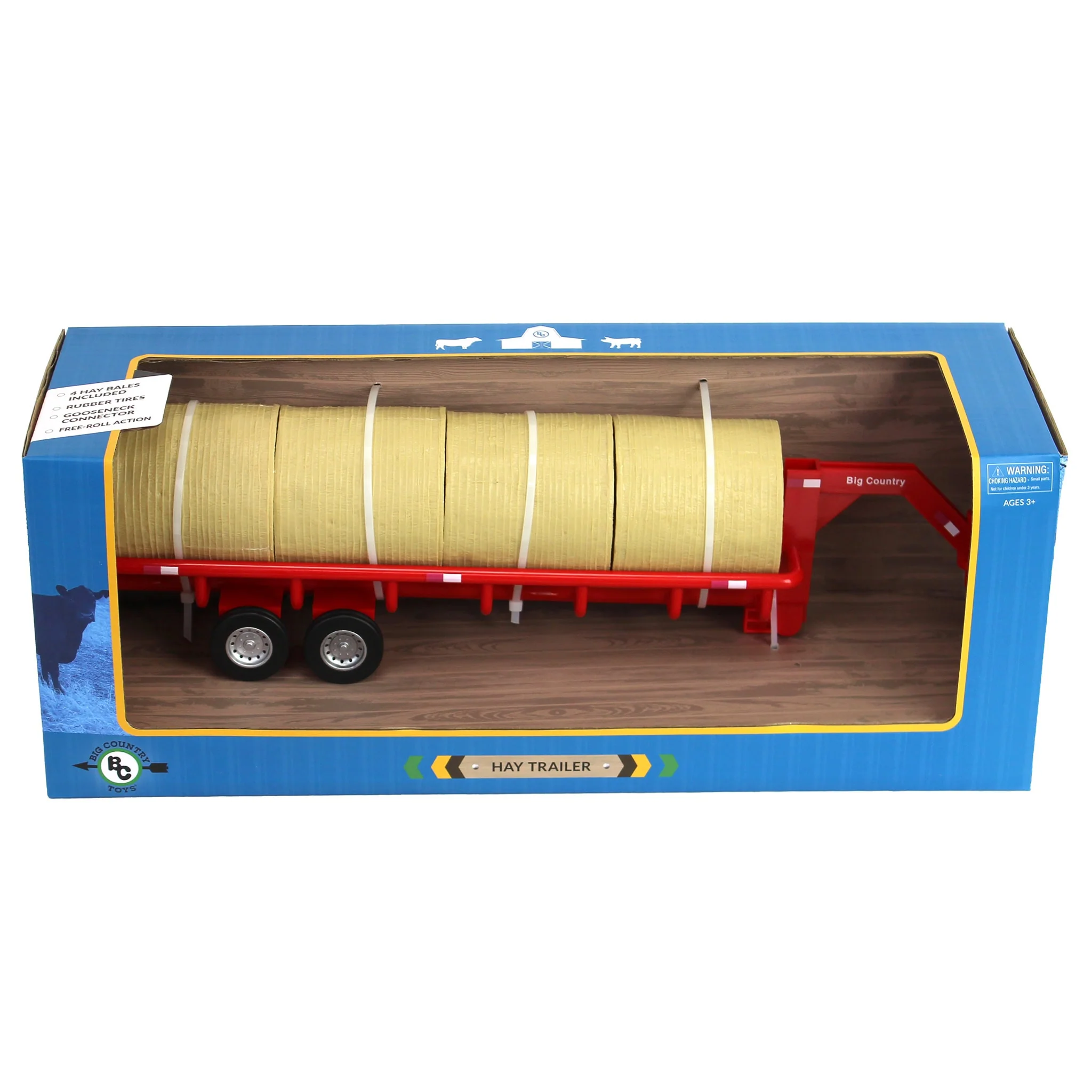 1/20 Gooseneck Round Bale Trailer with 4 Round Bales by Big Country Toys - Image 6