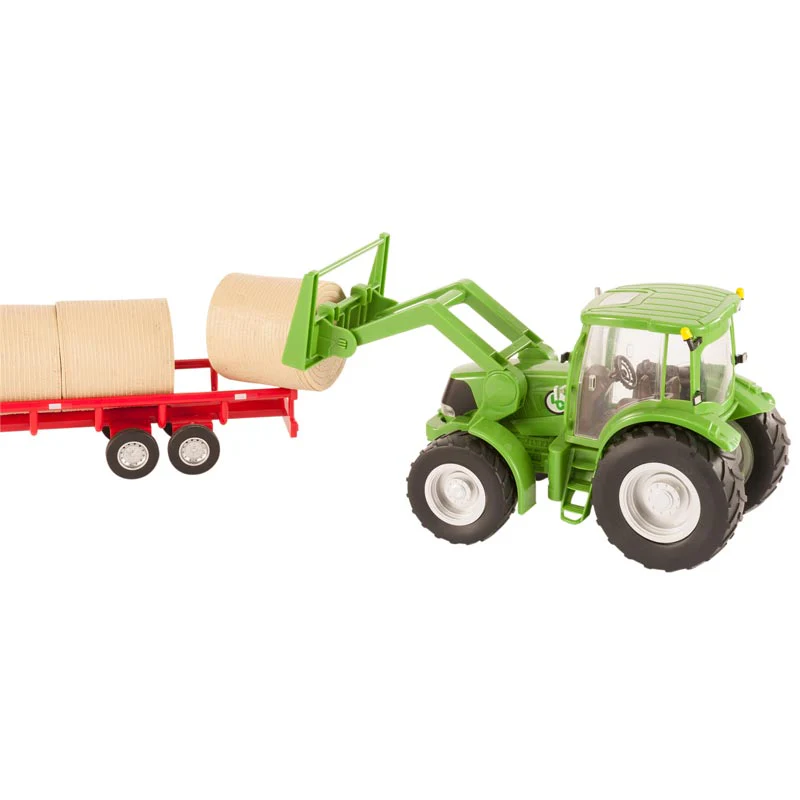 1/20 Green Tractor with Loader Bucket, Bale and Bale Forks by Big Country Toys - Image 3