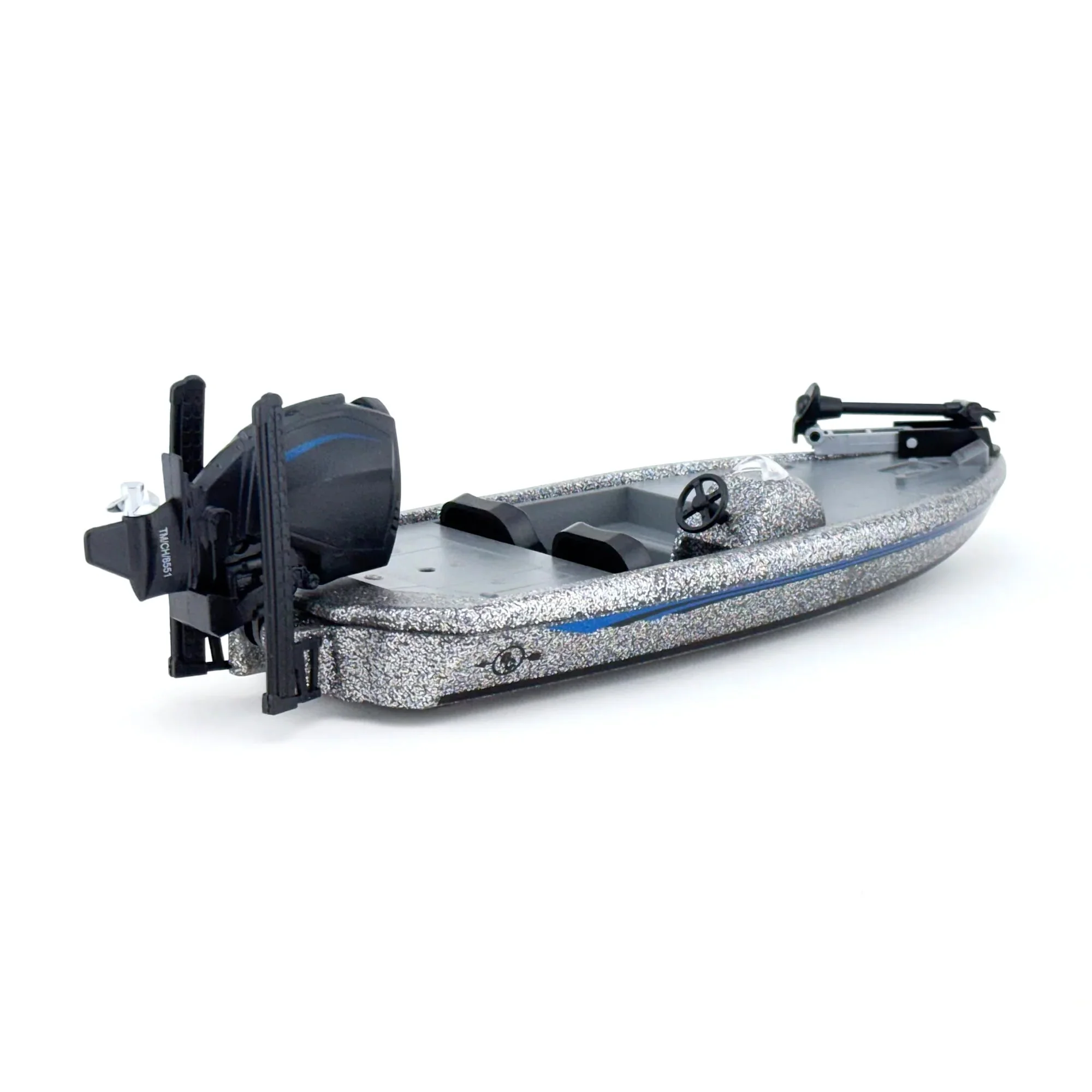 1/20 Professional Bass Boat with Angler, Fish, Fishing Pole, and Boat Trailer by Big Country Toys - Image 7