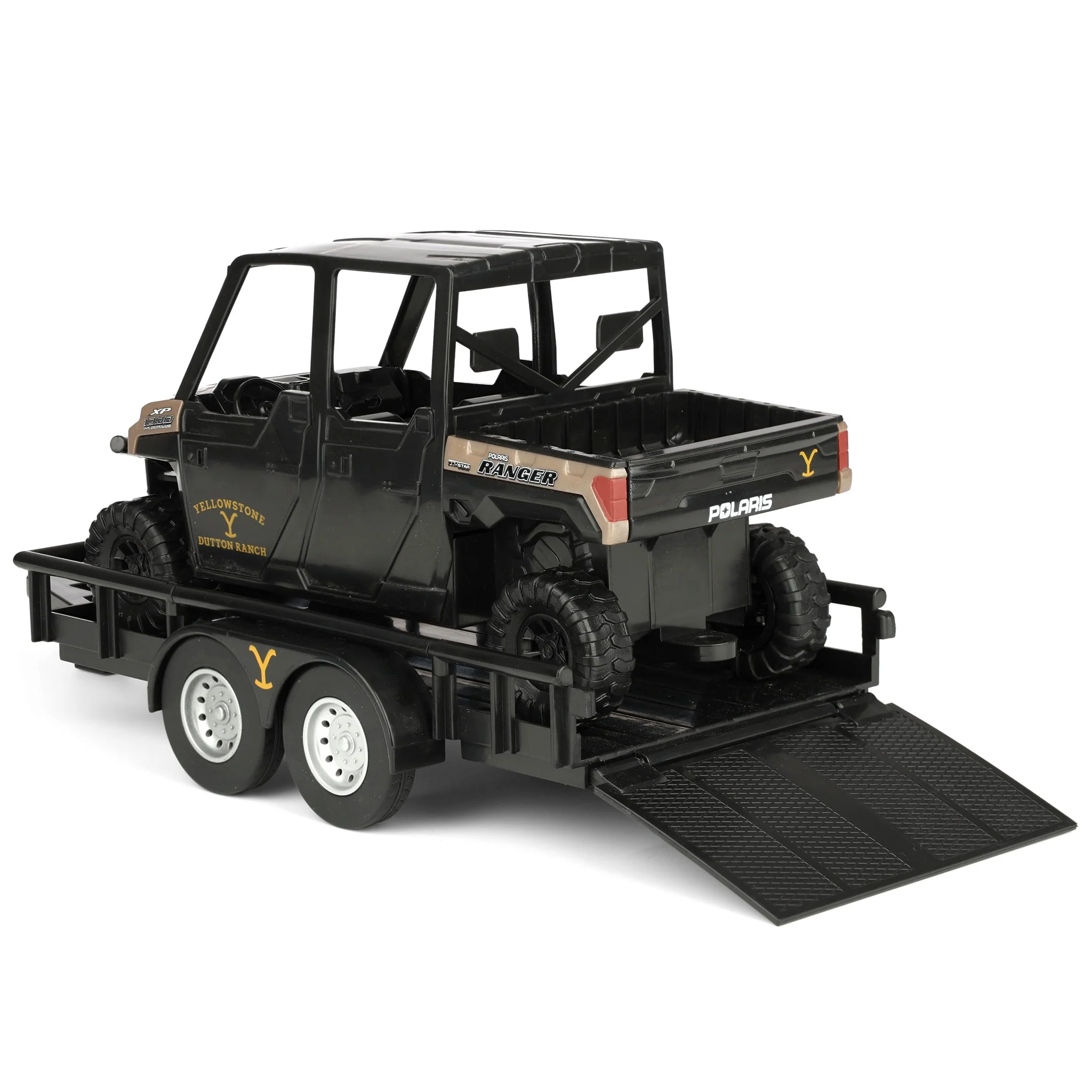 1/20 Yellowstone Rip Wheeler's Polaris Ranger UTV with Flatbed Trailer by Big Country Toys, Dutton Ranch - Image 4