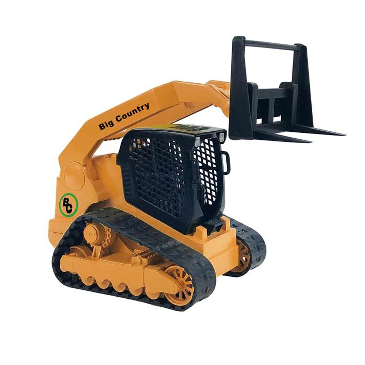 1/20 Tracked Skid Steer with Attachments & Flatbed Gooseneck Trailer by Big Country Toys - Image 4